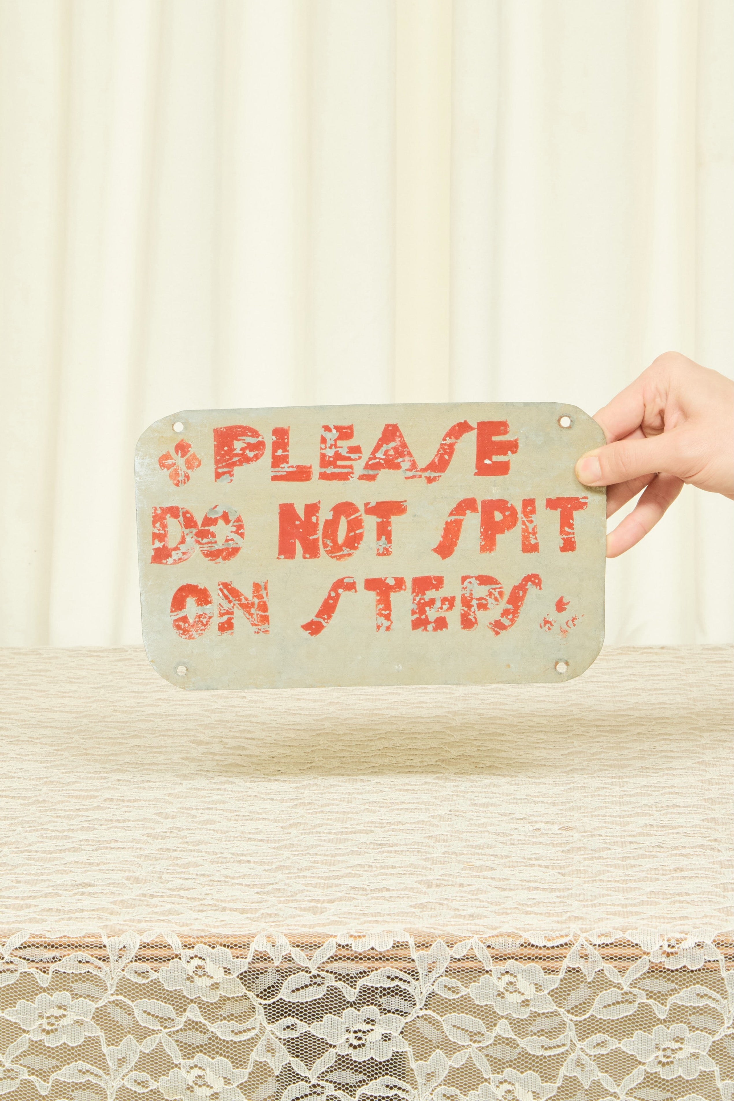 Vintage "Do Not Spit" Metal Sign