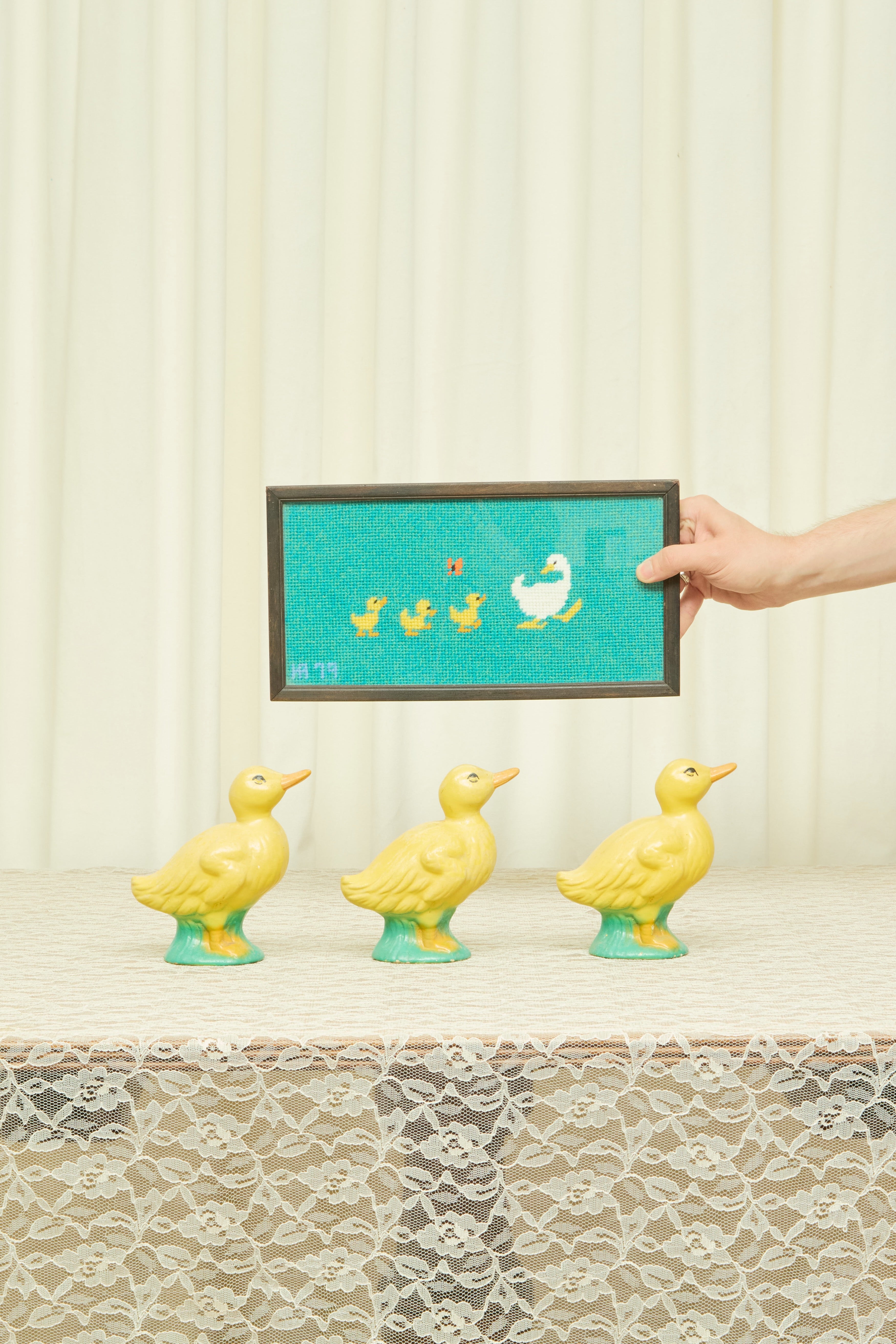 Vintage Ducks in a Row Needlepoint