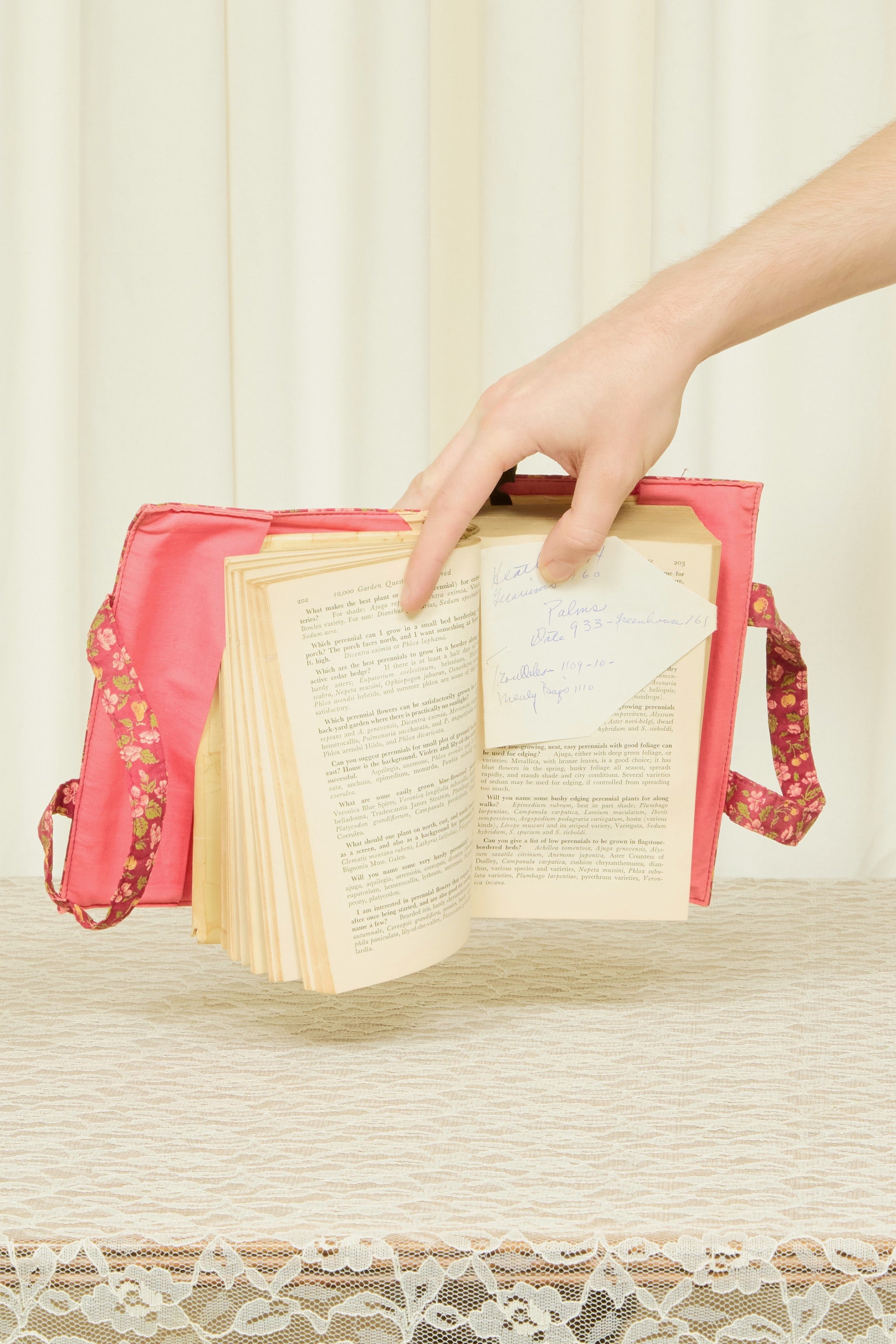 Vintage Gardening Book w/ Fabric Cover