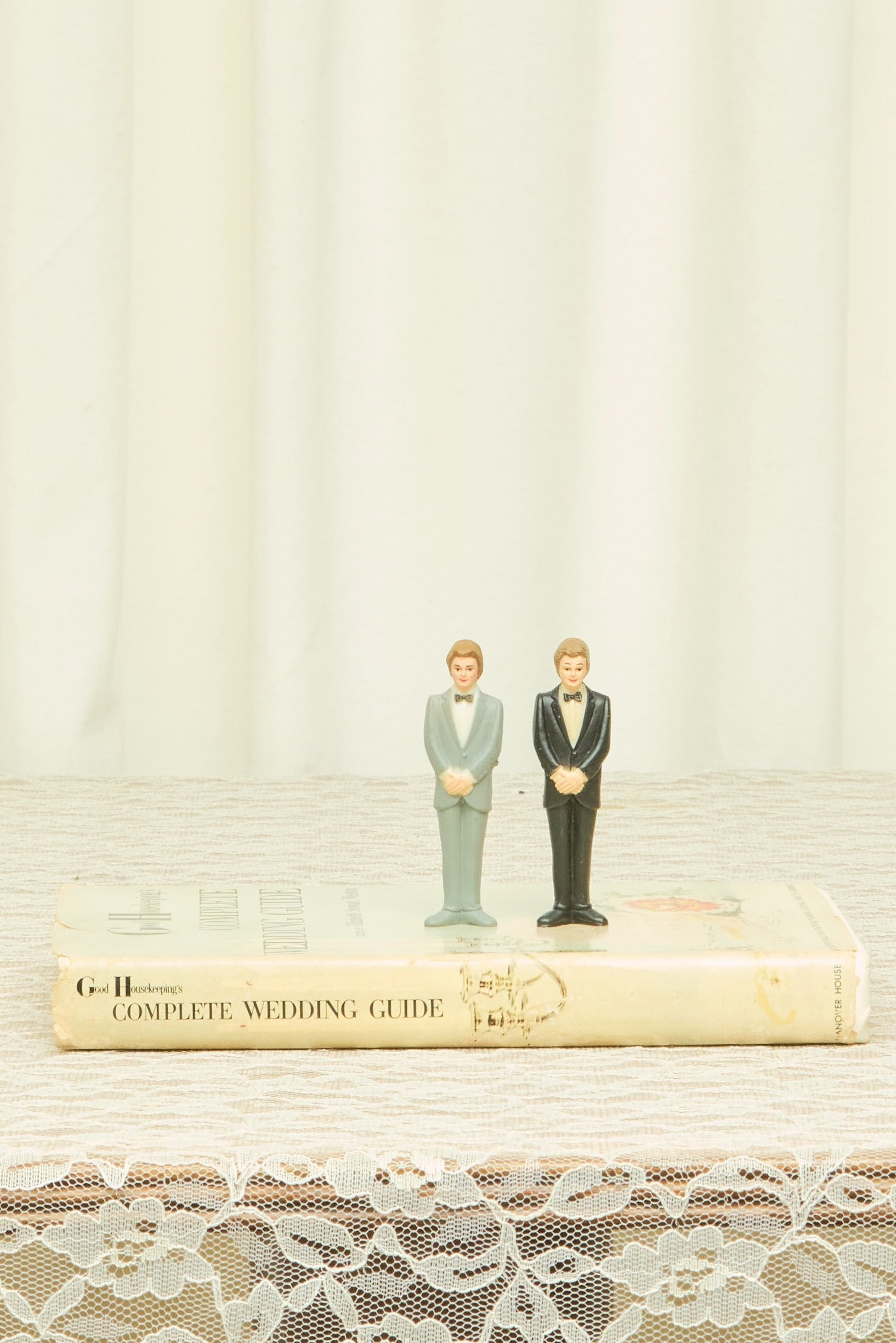 Vintage Gay Couple Cake Toppers