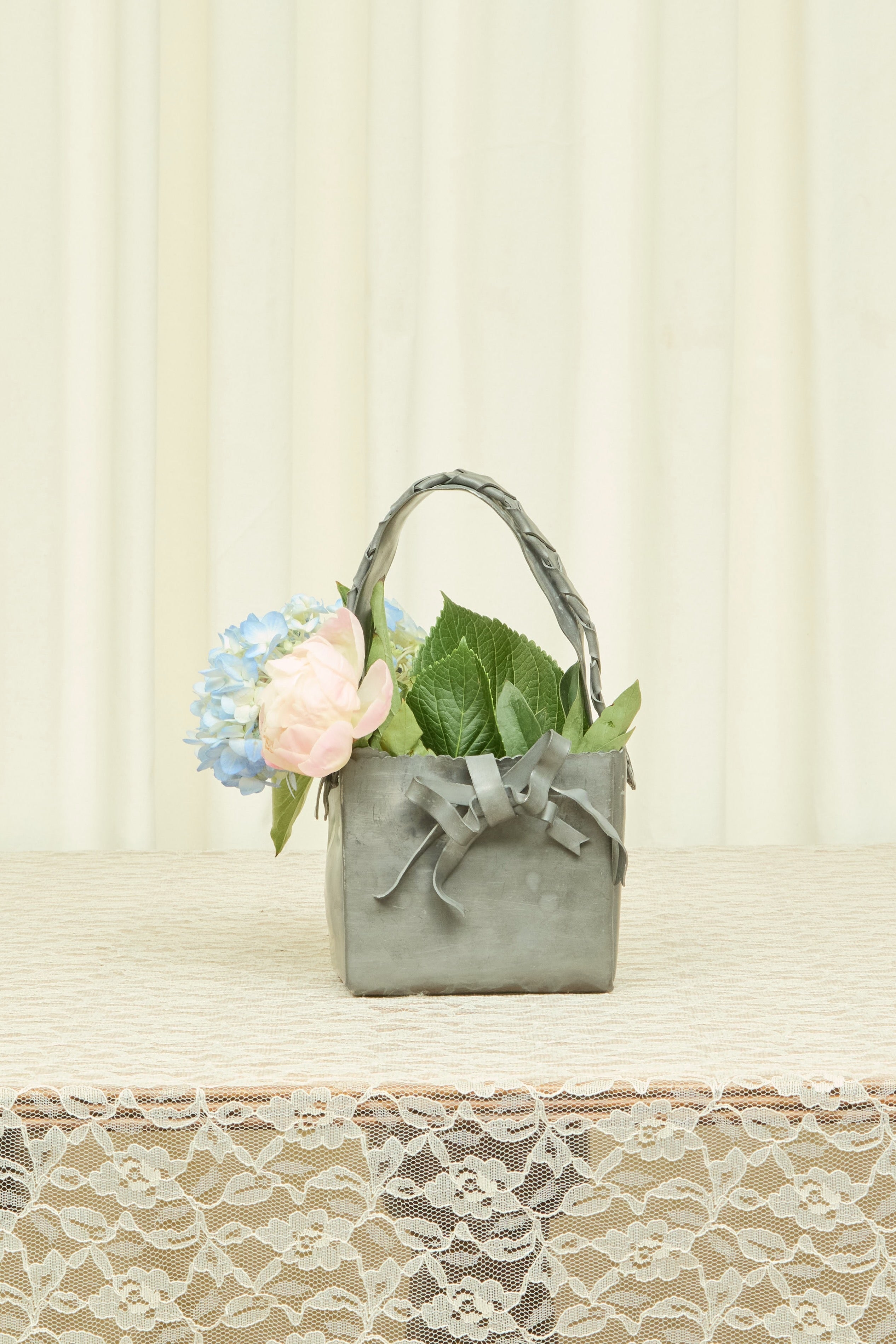 Vintage Lead Bow Basket