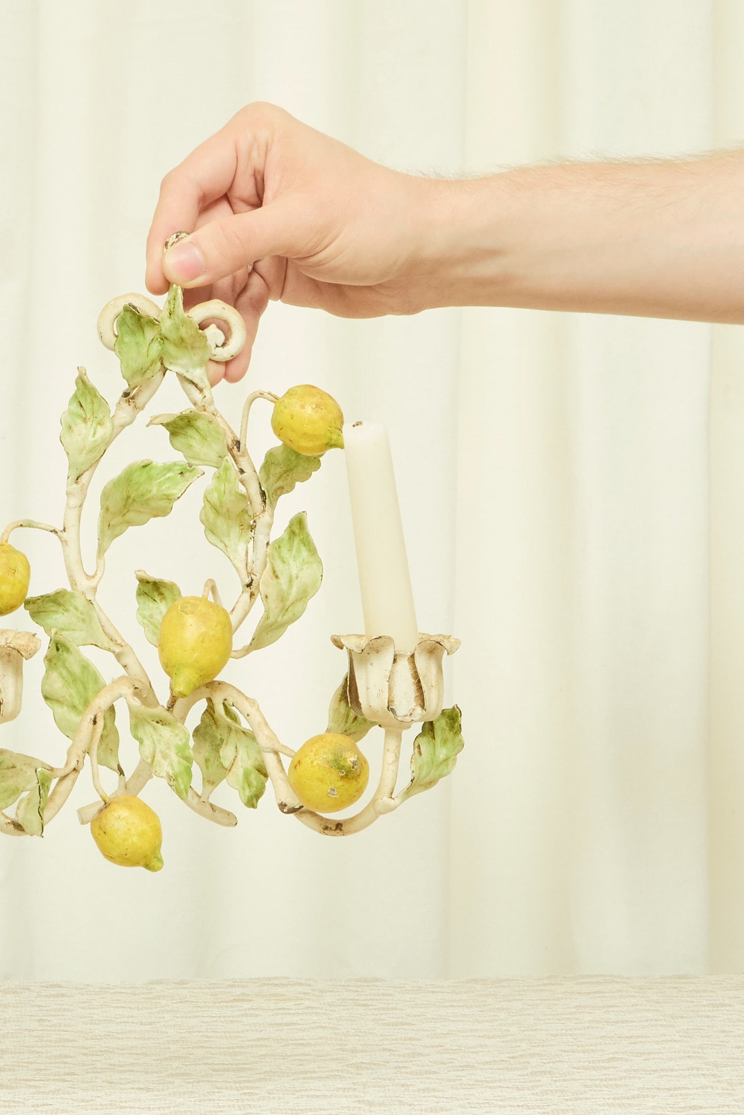 Vintage Metal Lemon Wall Sconce