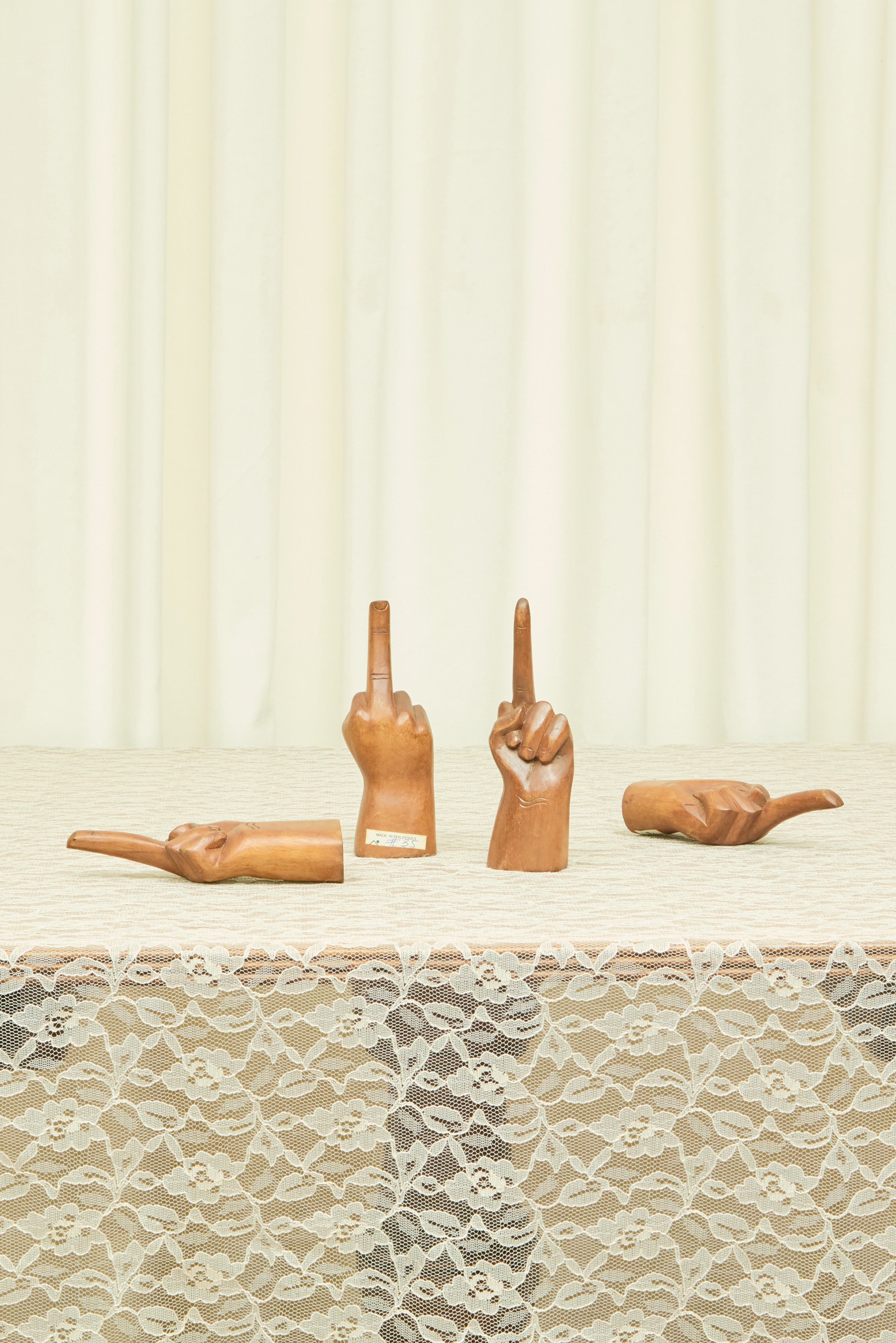 Vintage Middle Finger Sculptures Set/4