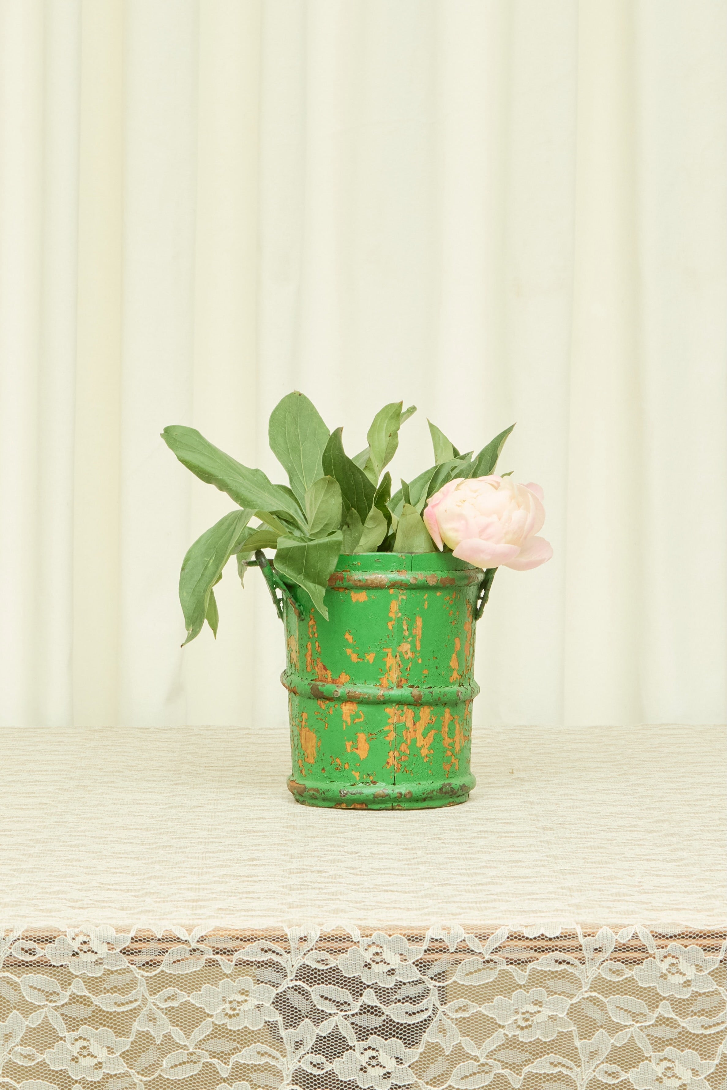 Vintage Painted Rustic Bucket