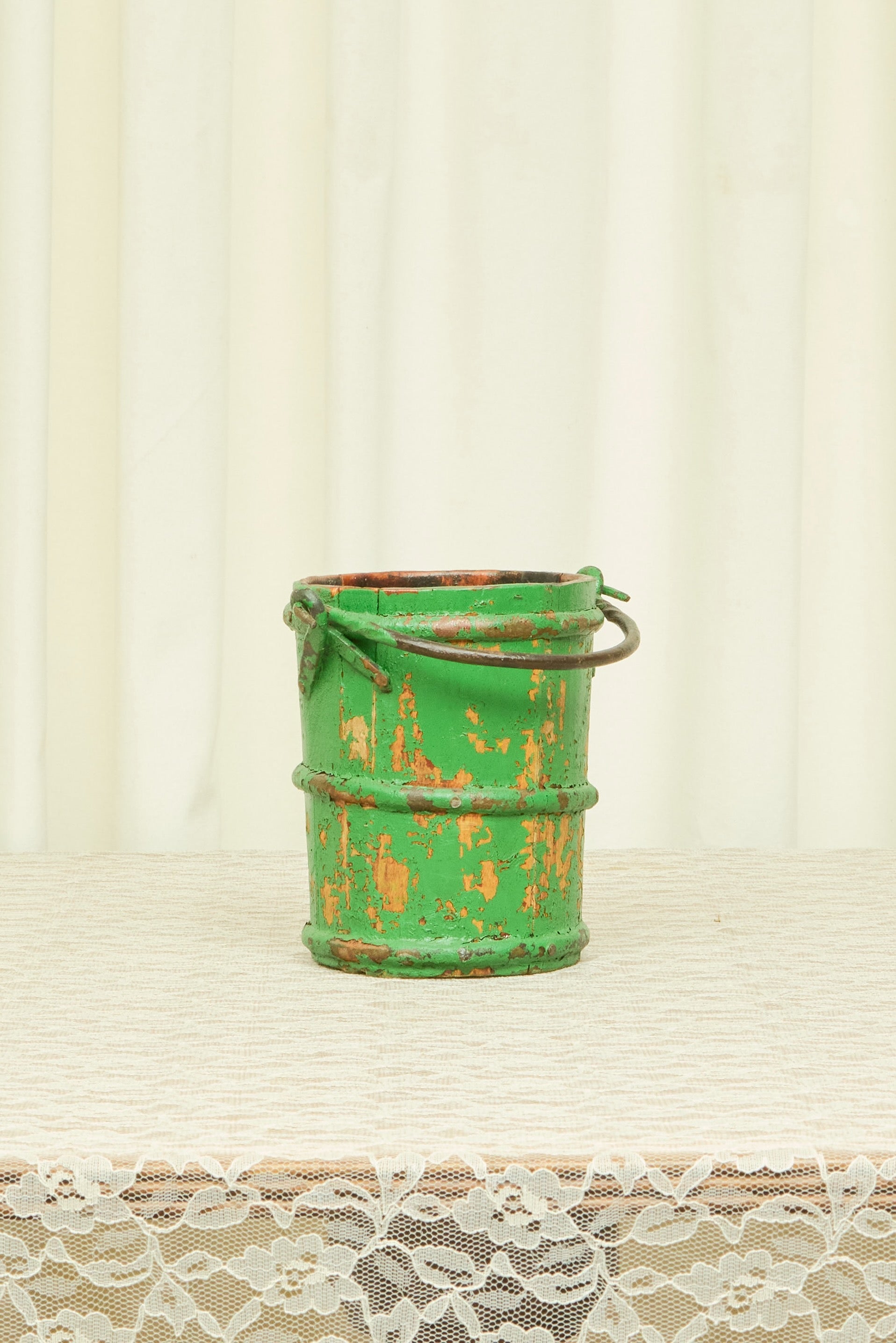 Vintage Painted Rustic Bucket