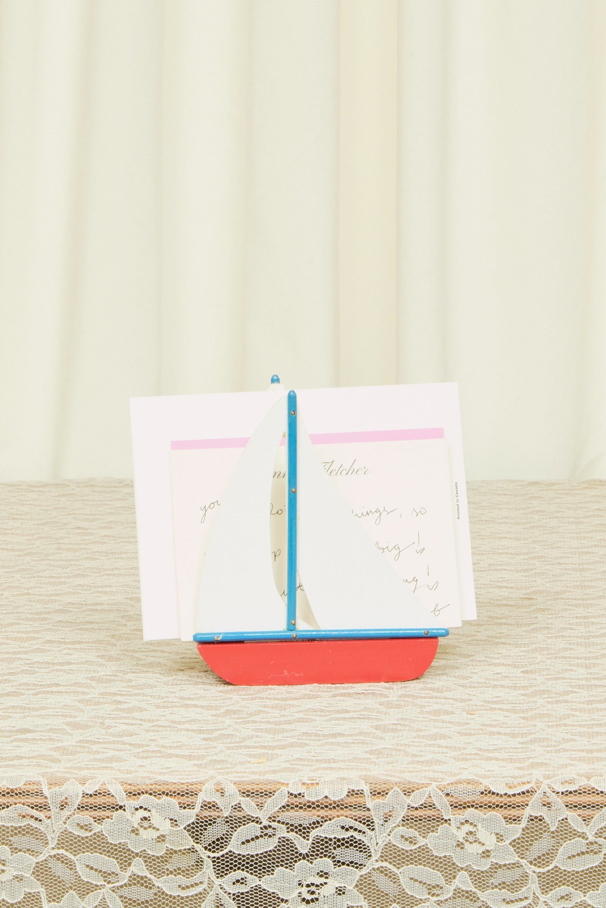 Vintage Sailboat Letter/Napkin Holder