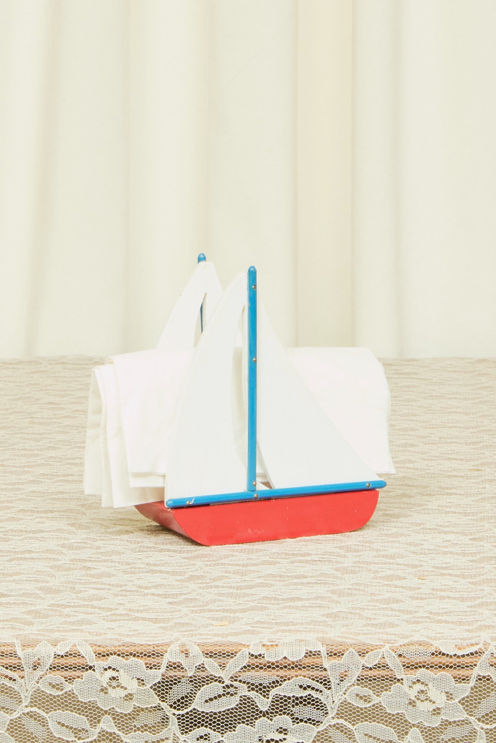 Vintage Sailboat Letter/Napkin Holder