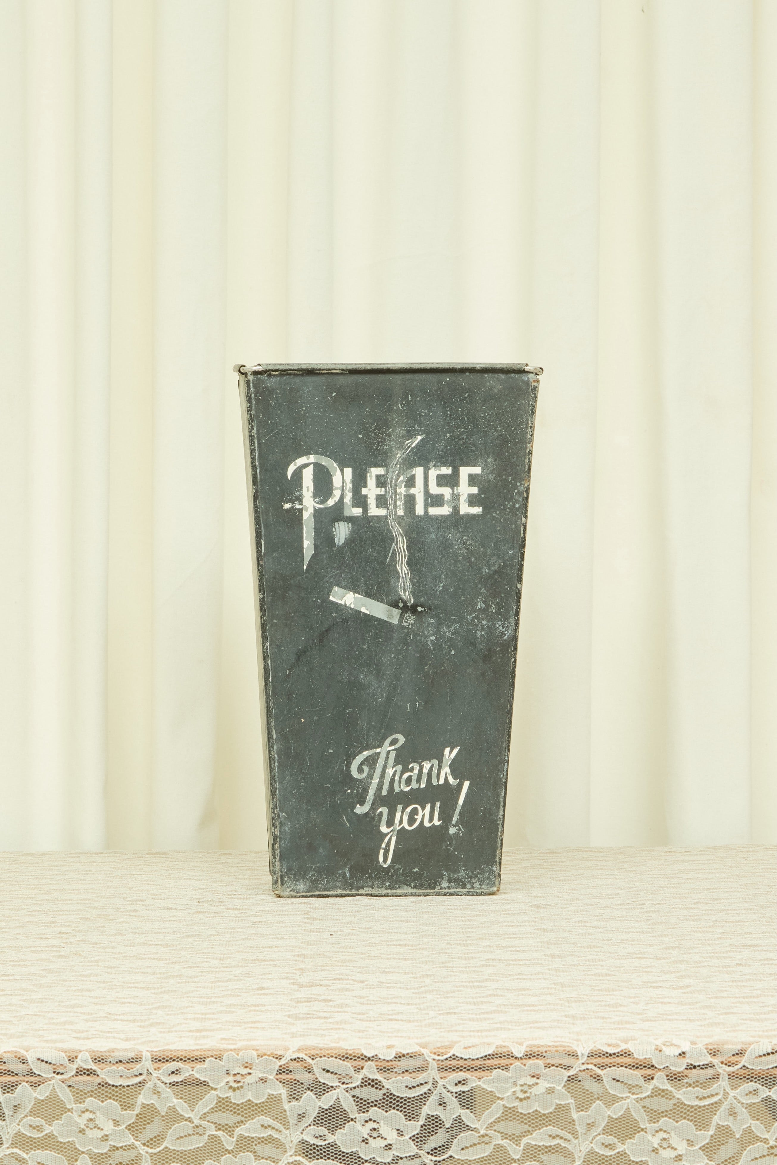 Vintage Smoking Metal Bucket