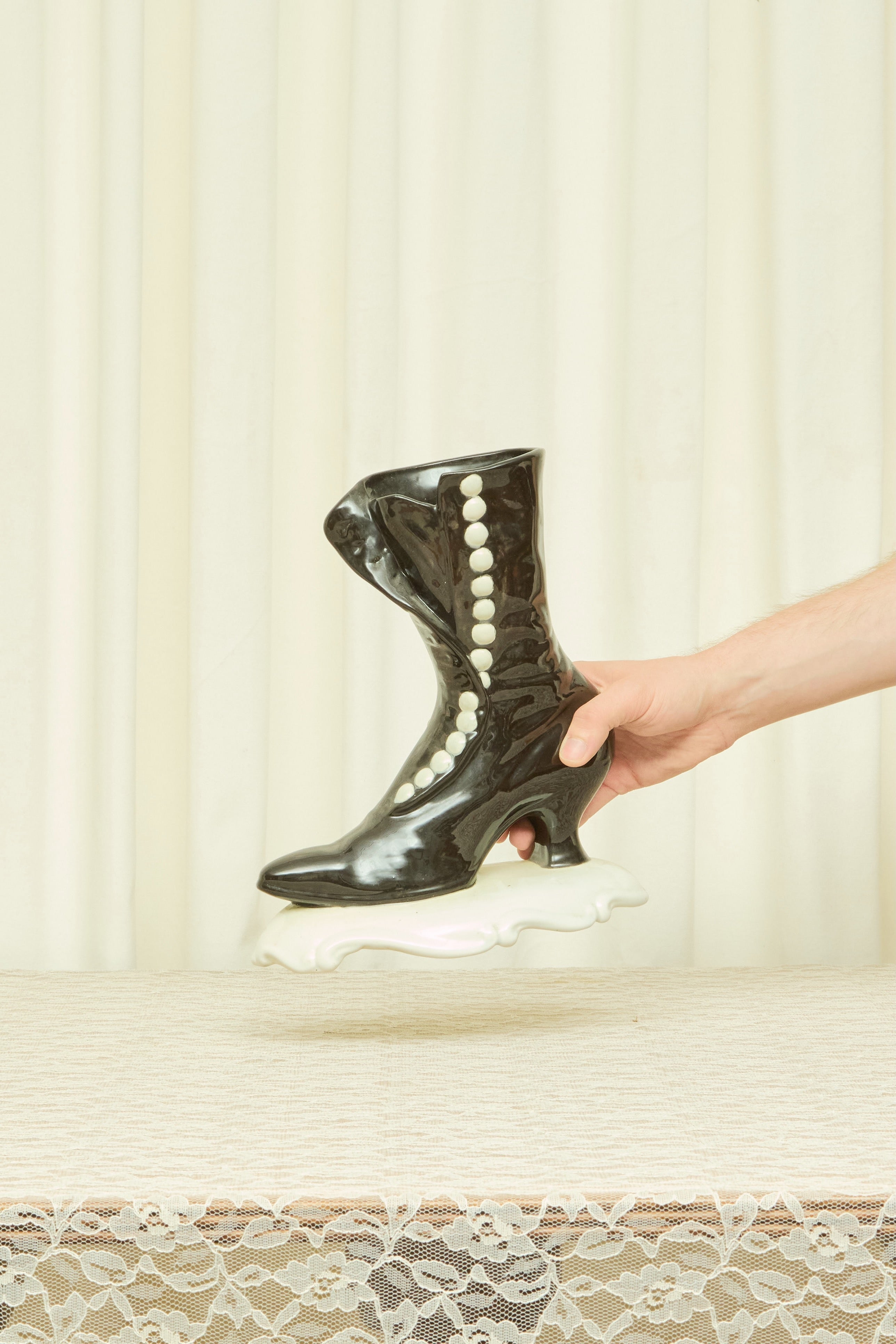Vintage Victorian Boot Vase