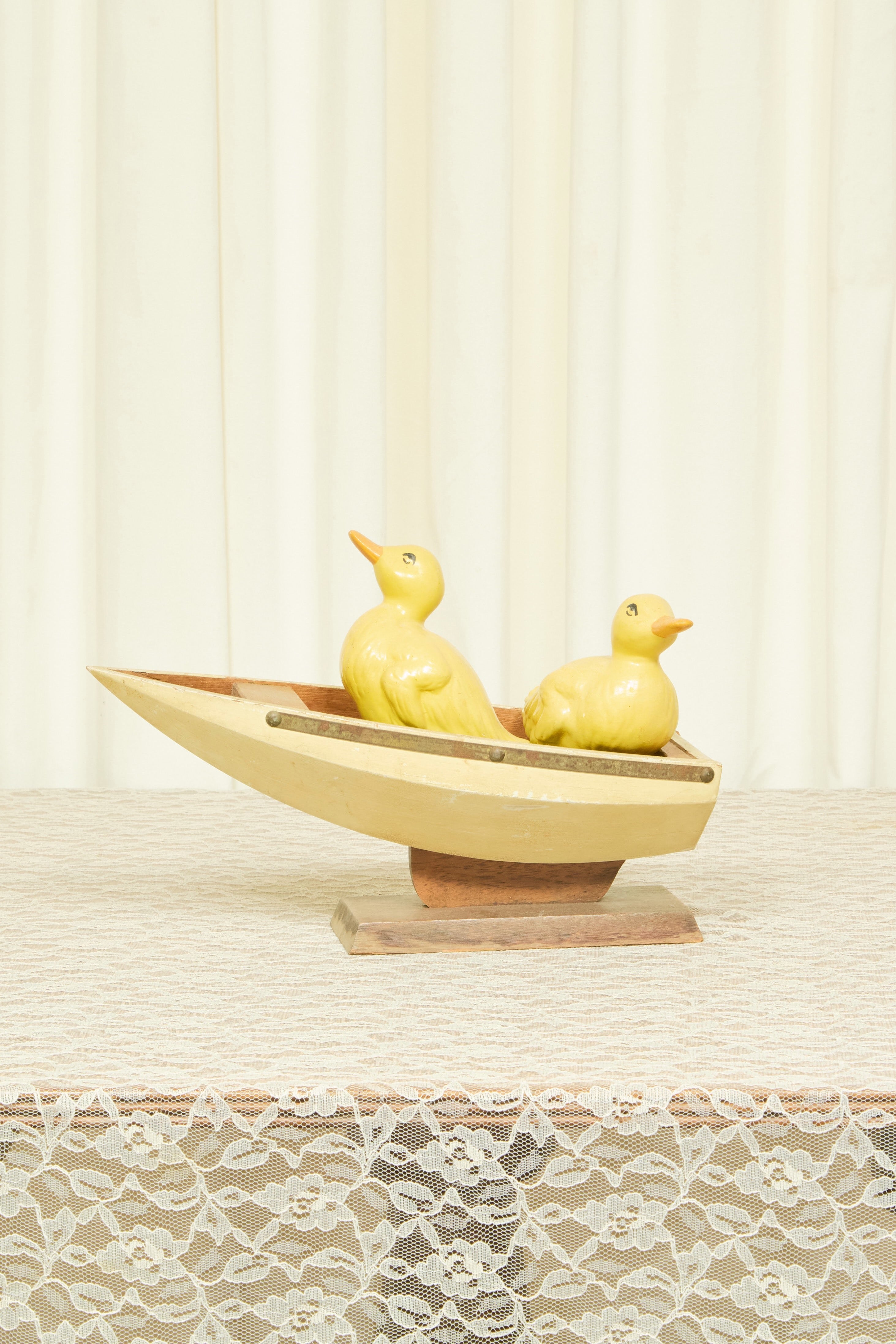 Vintage Wooden Boat Bowl