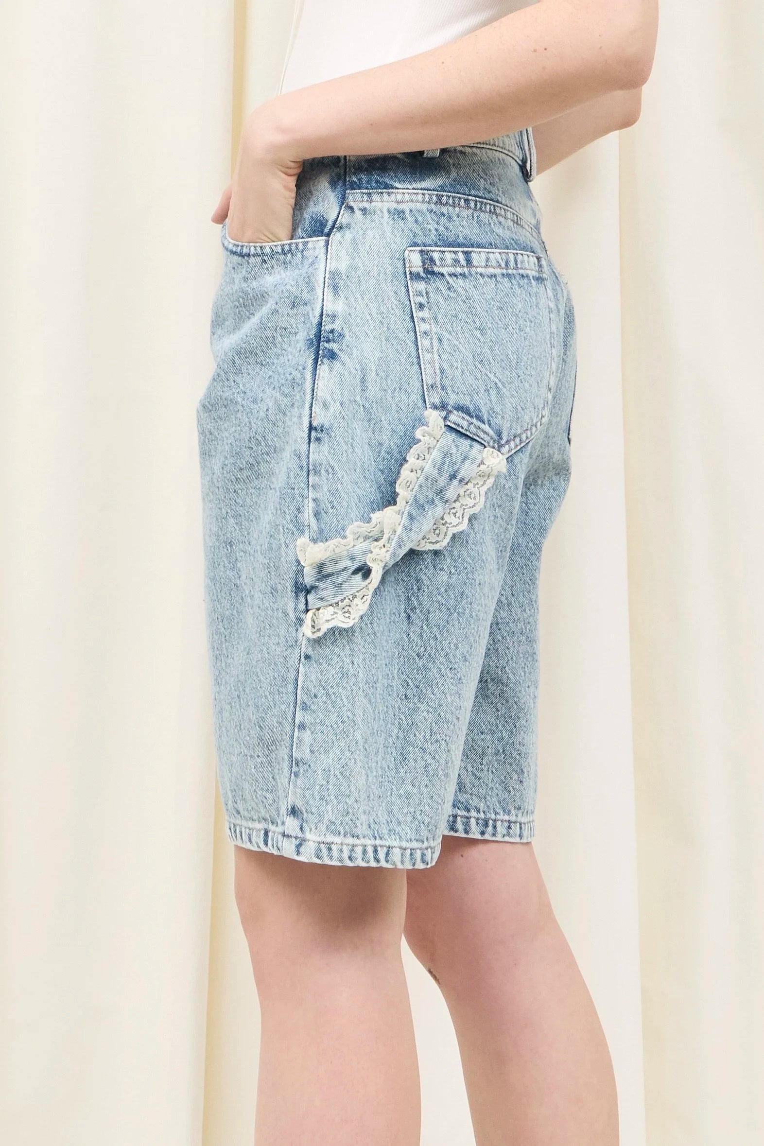 Sid Lace Carpenter Loop Jean Short
