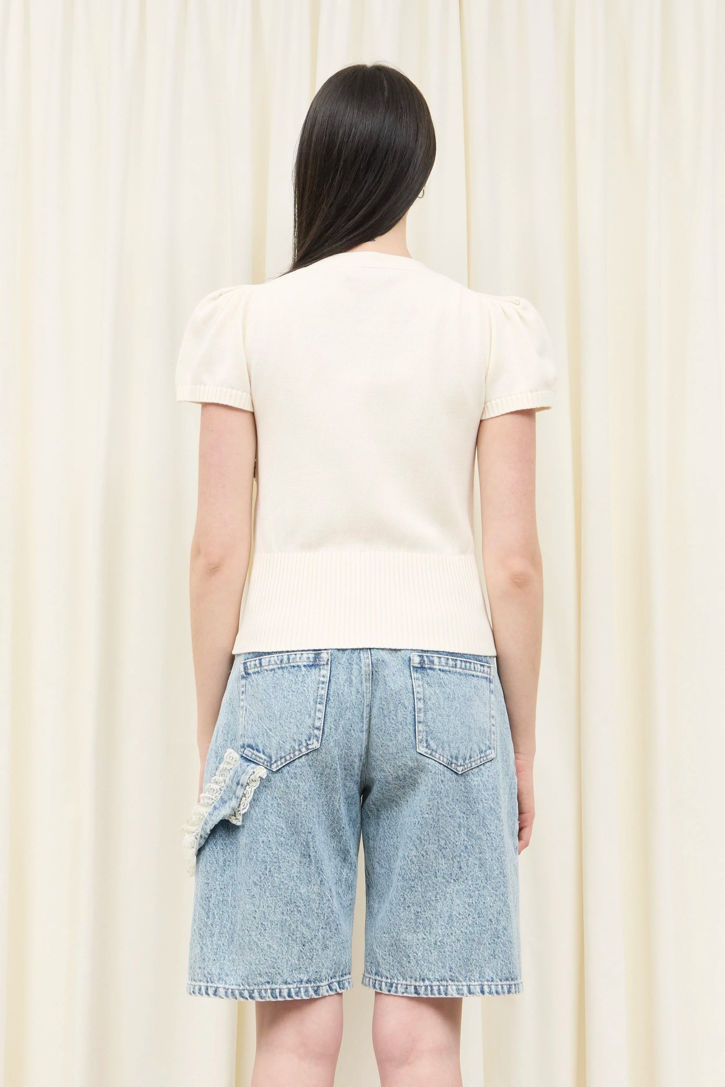 Sid Lace Carpenter Loop Jean Short