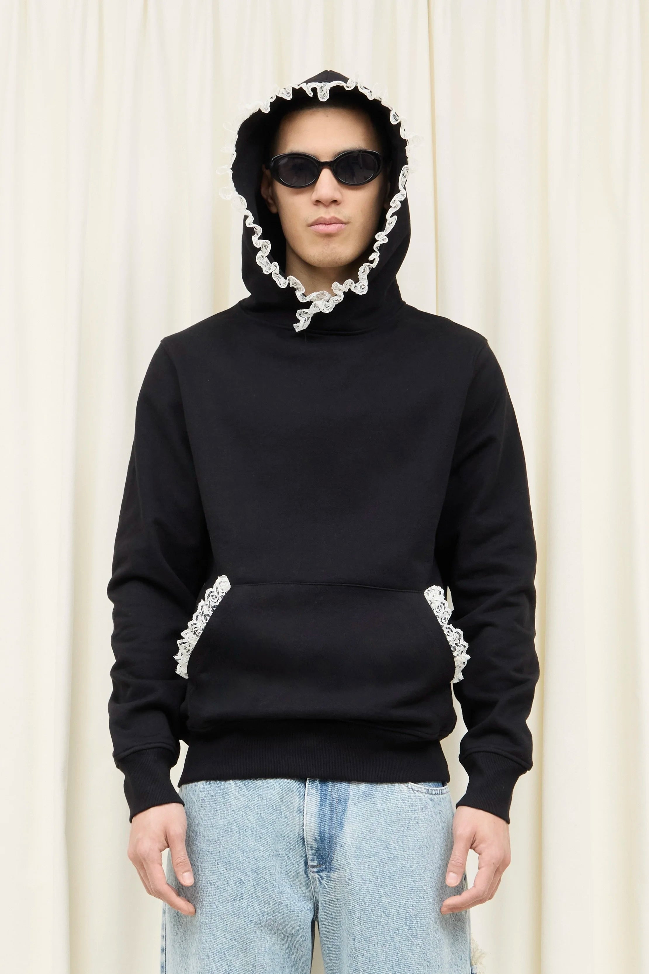 Becky Lace Trim Hoodie