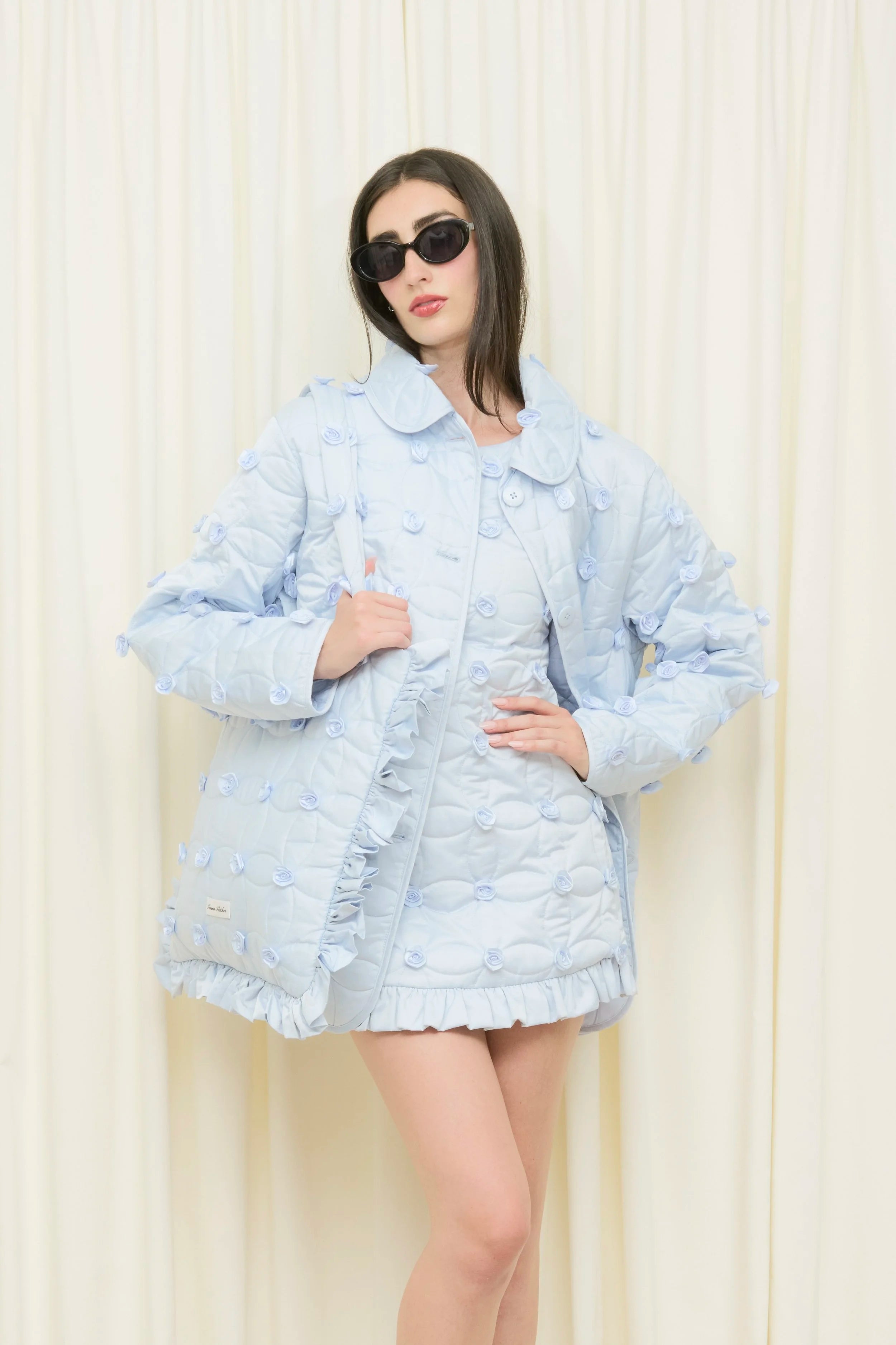 Pippin Quilted Rosette Mini Dress