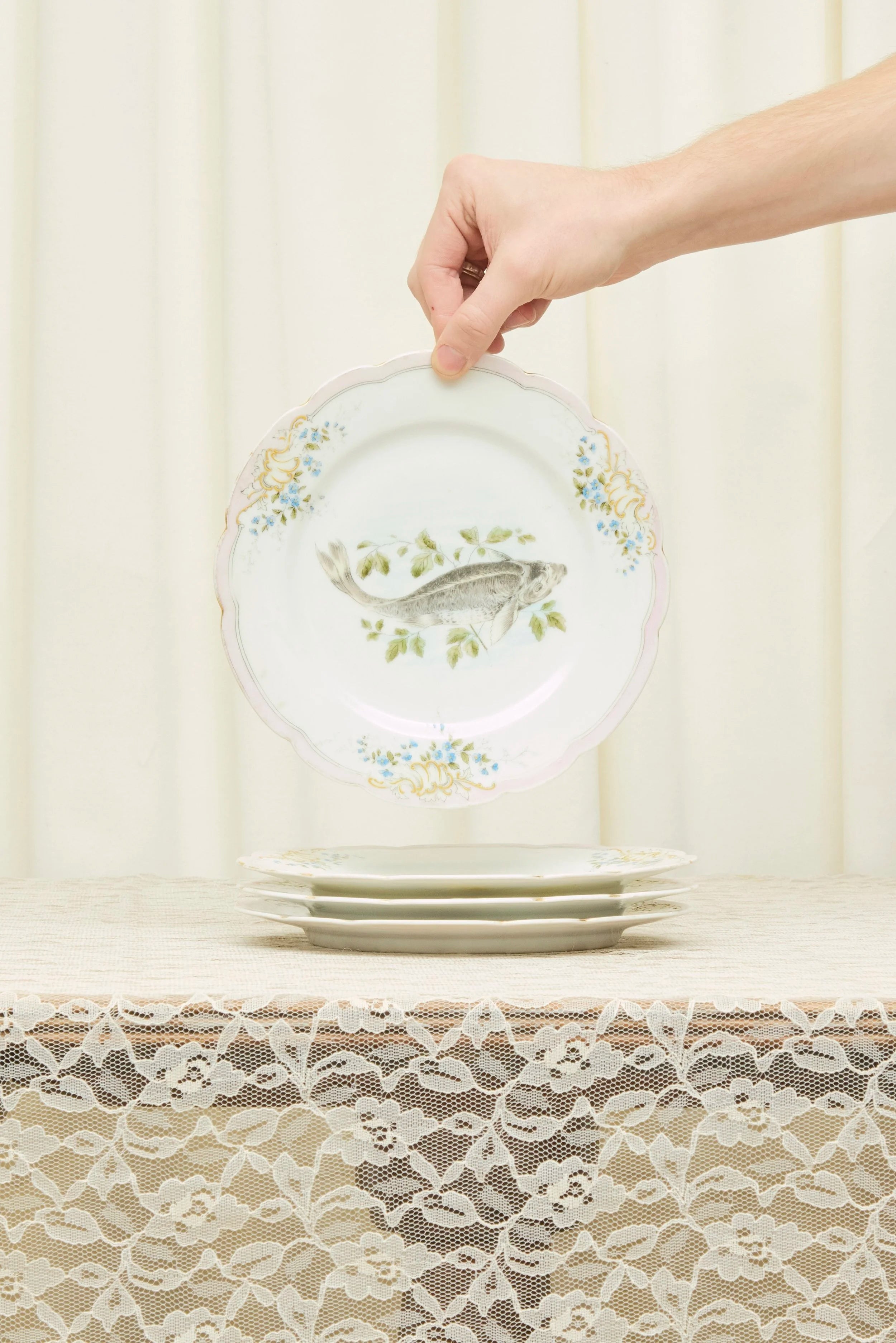 Antique Fish Plates Set/6