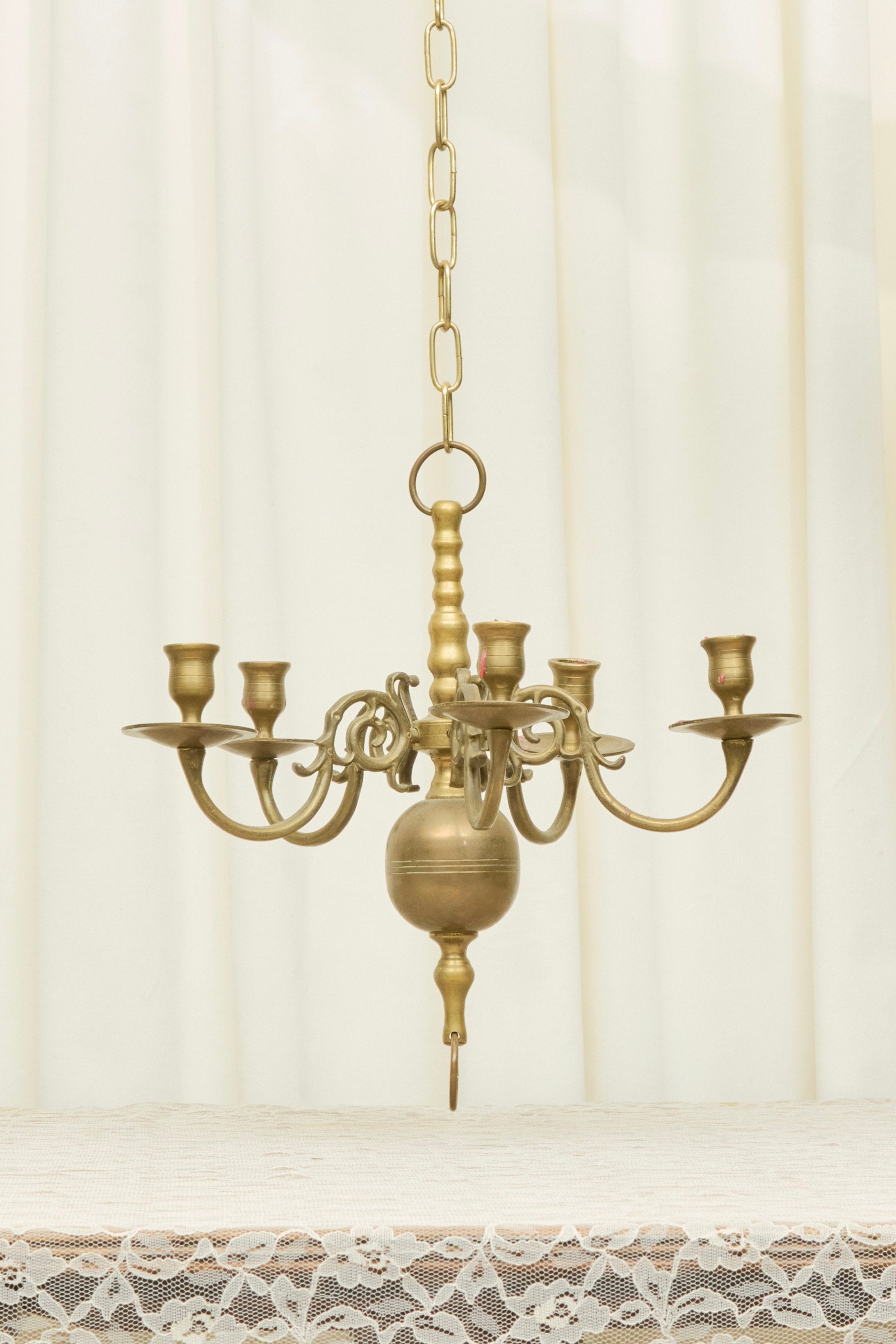 Vintage Brass Chandelier