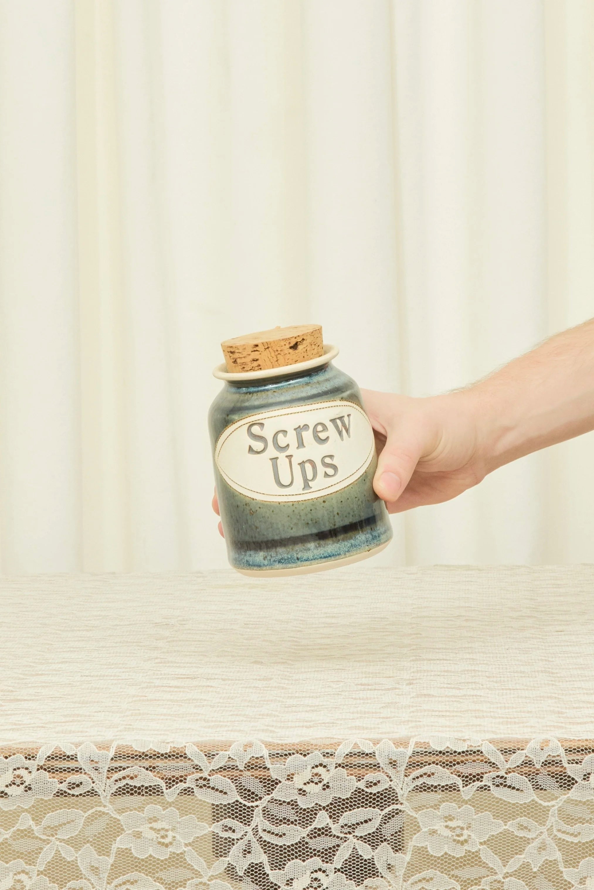 Vintage "Screw Ups" Jar