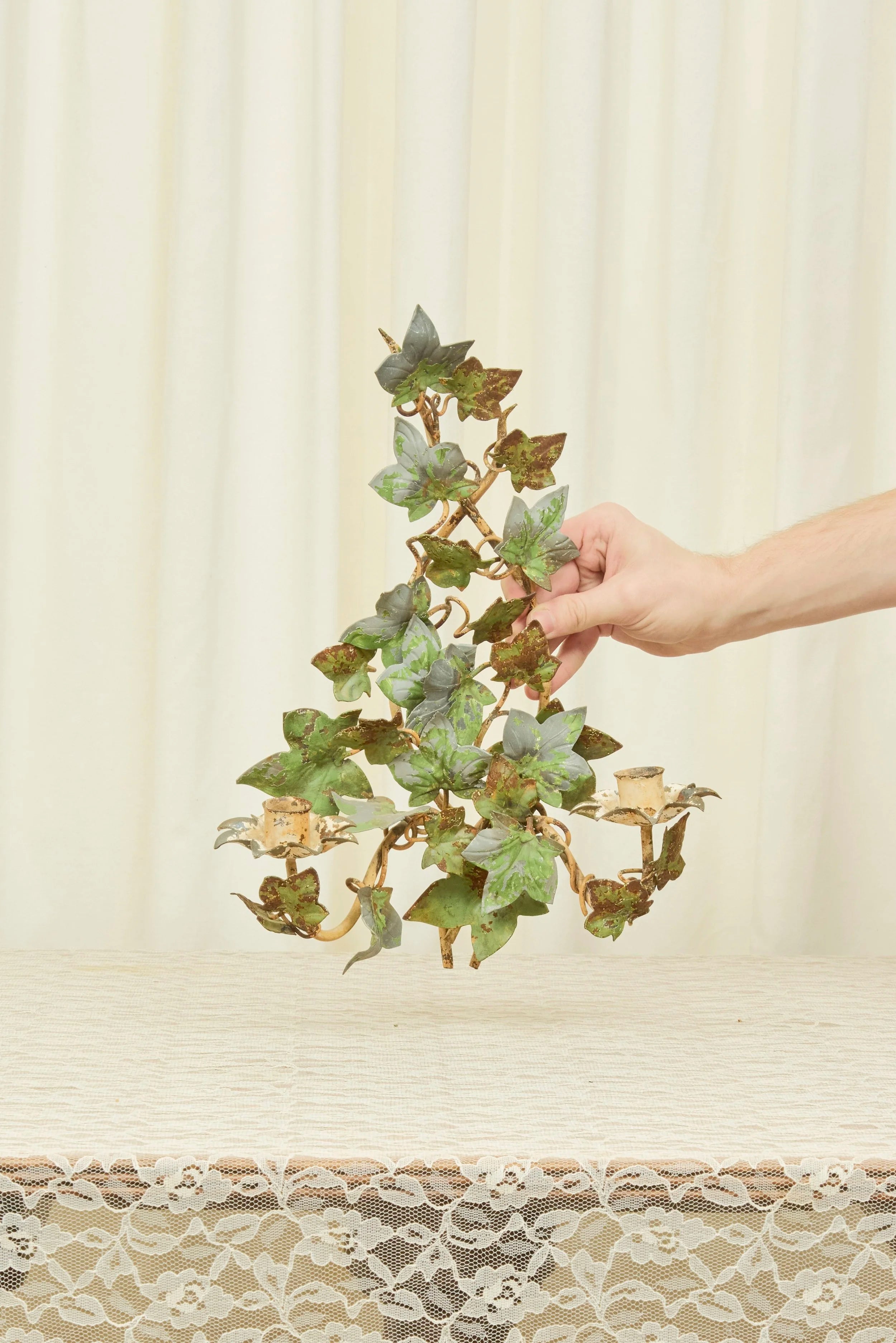 Vintage Metal Ivy Wall Sconce