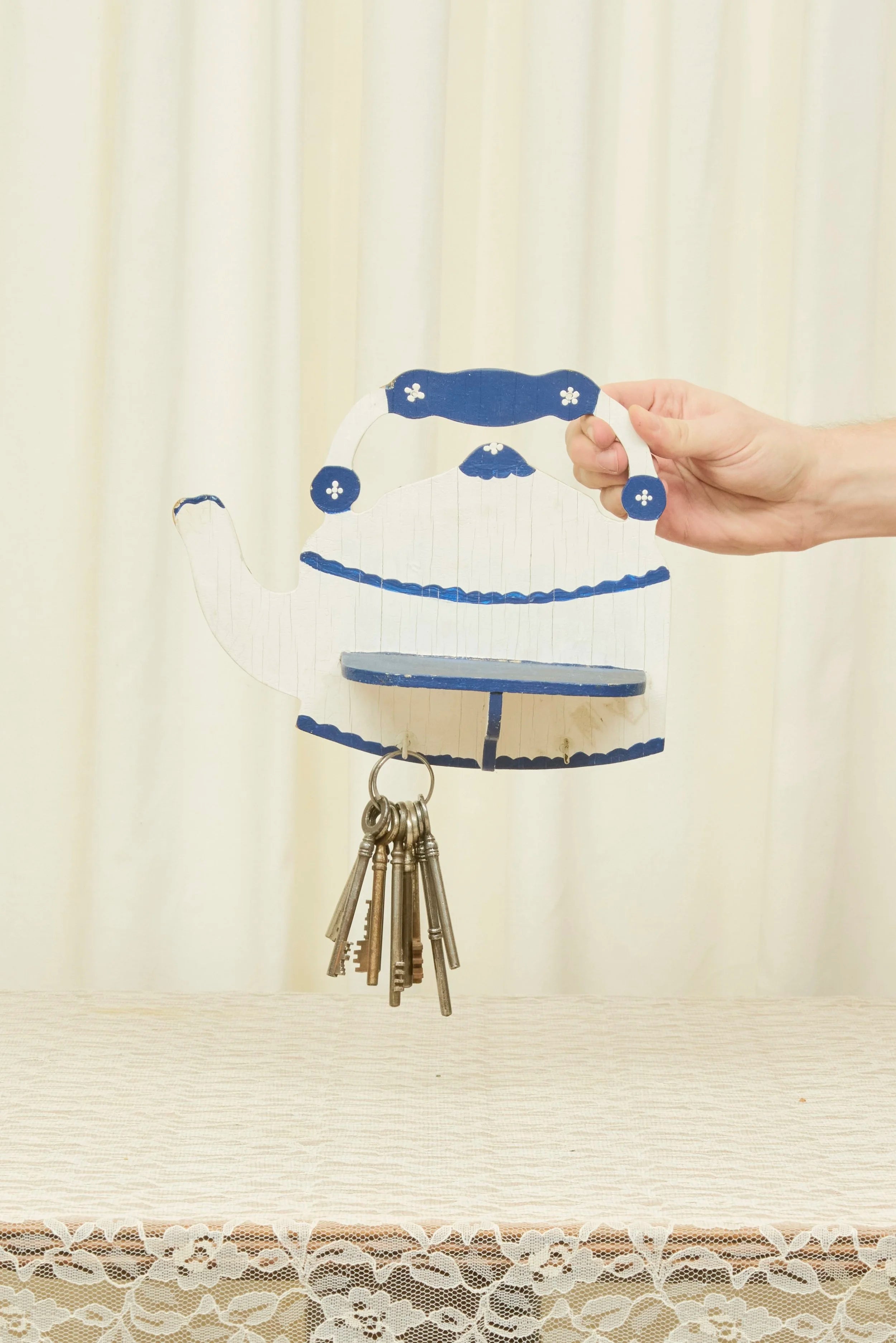 Vintage Teapot Wall Shelf/Hook