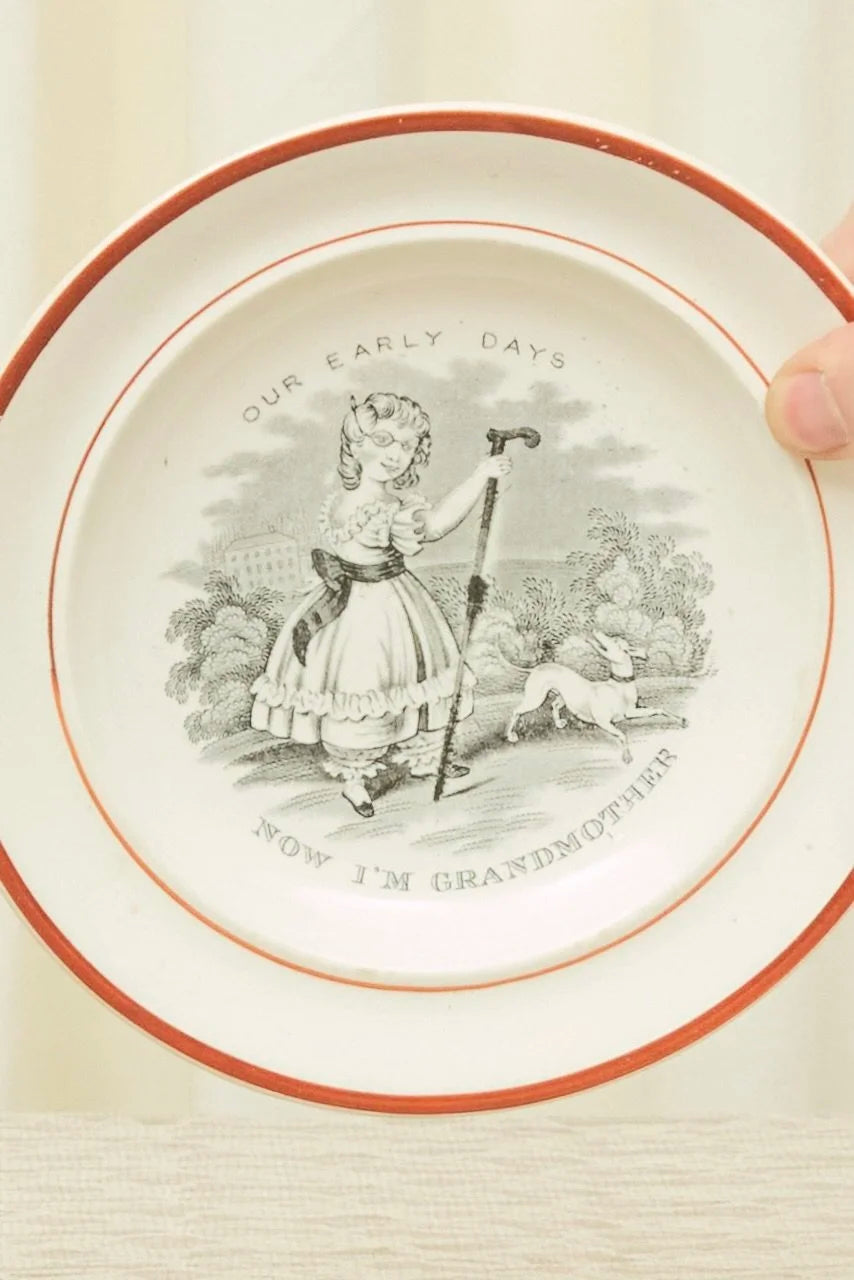 Antique "Now I'm Grandmother" Plate (1800s)