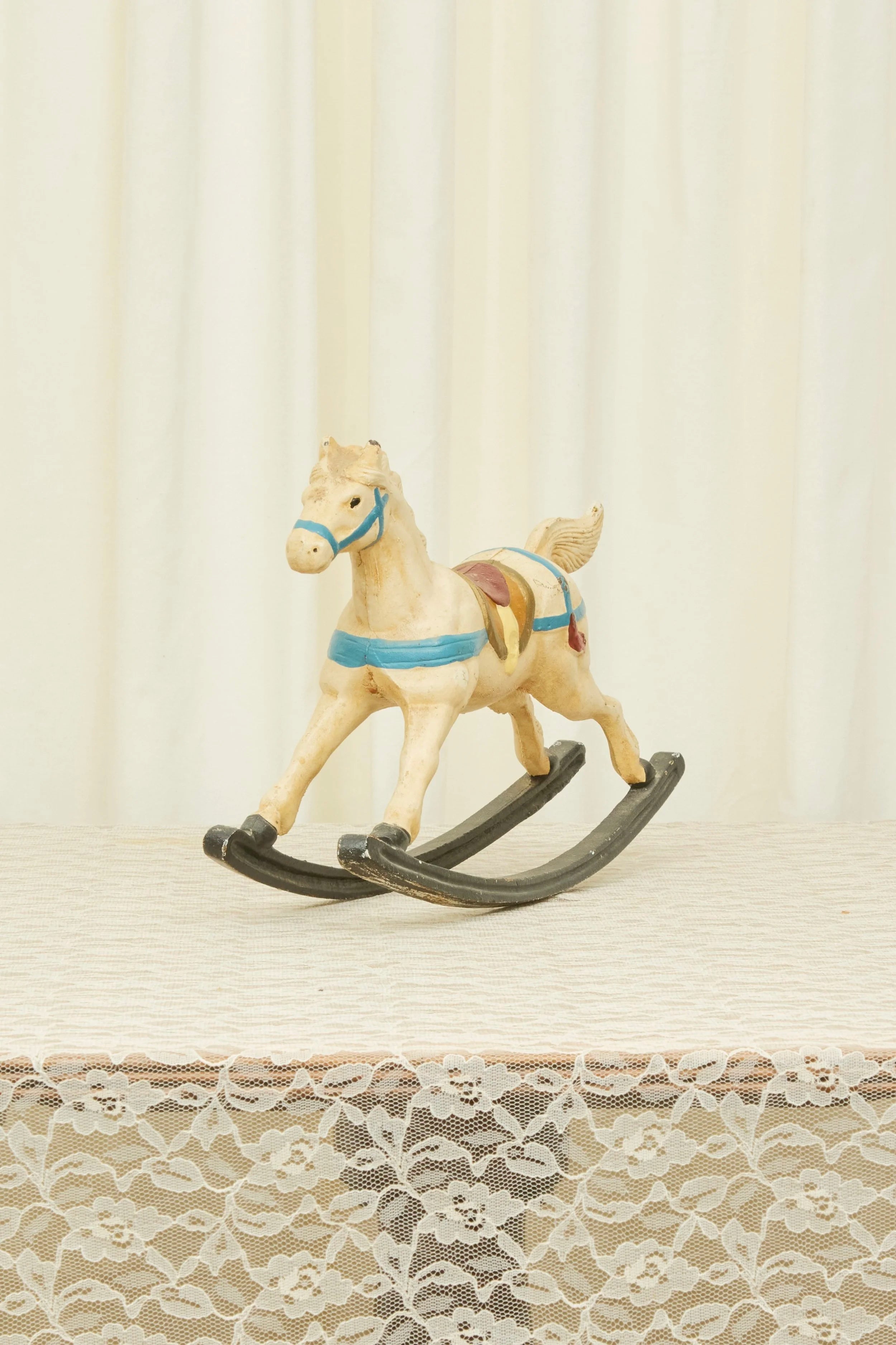 Vintage Cast Iron Rocking Horse Object/Doorstop