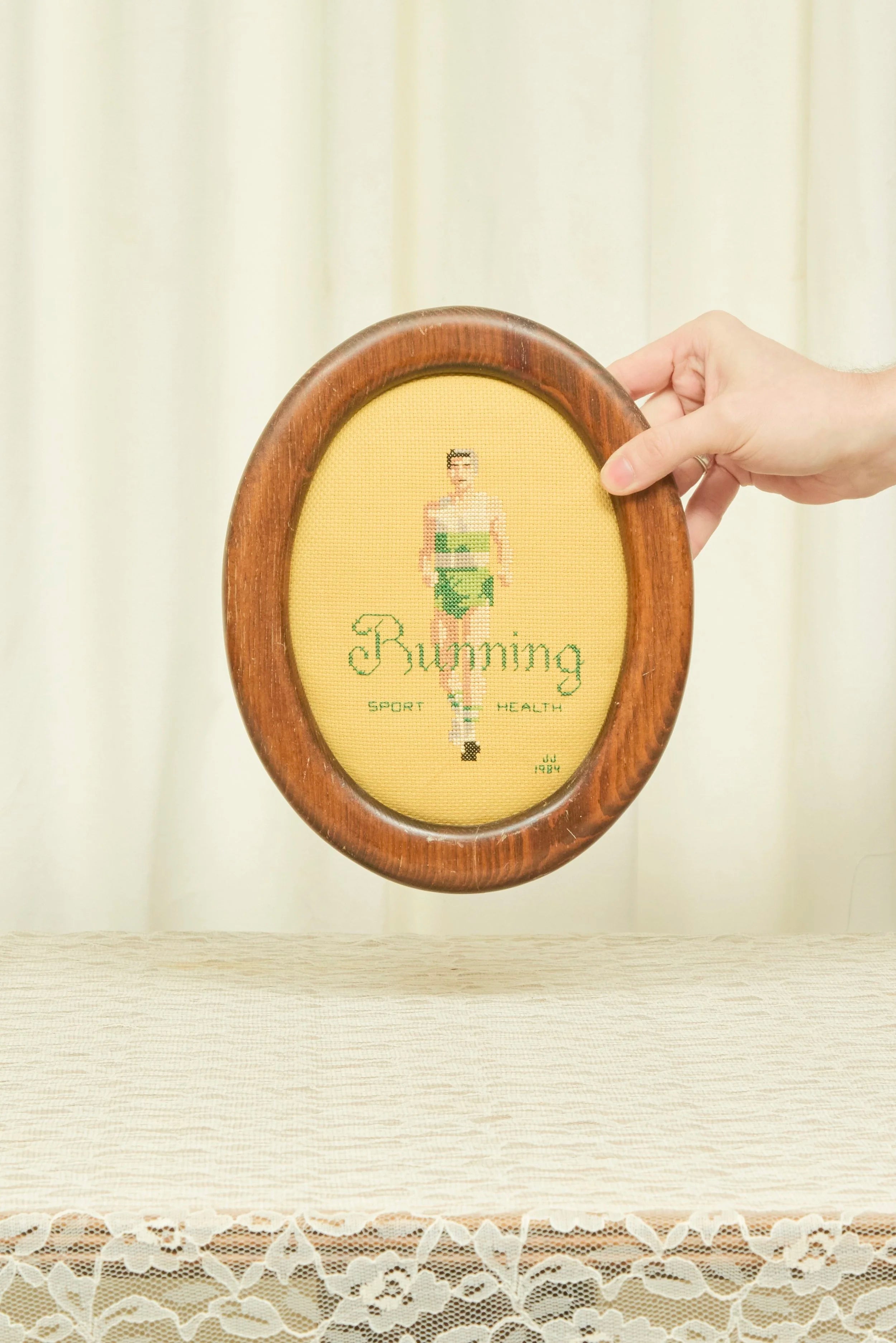 Vintage "Running" Needlepoint