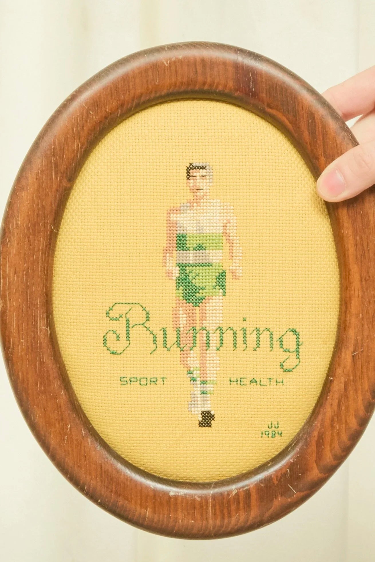 Vintage "Running" Needlepoint