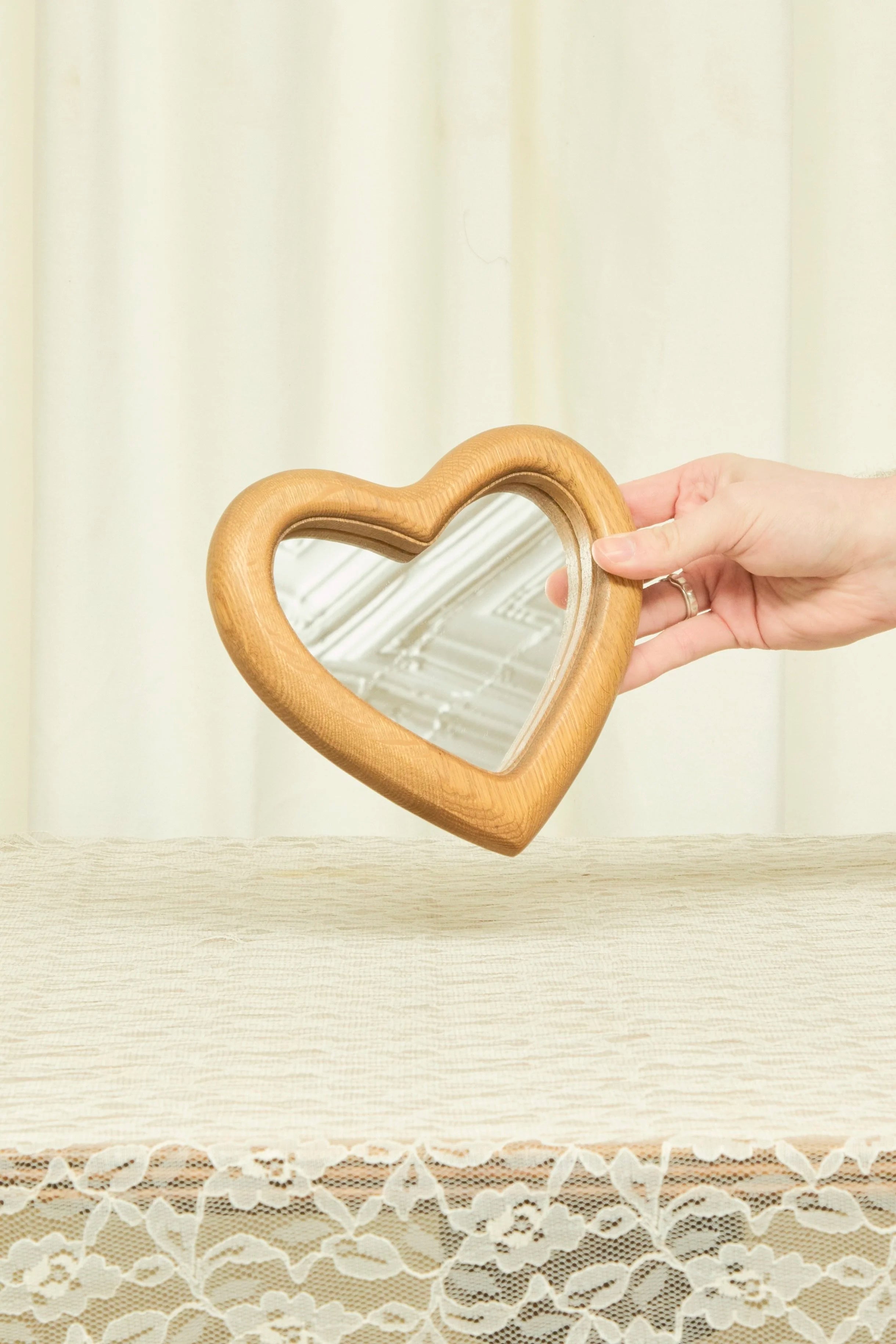 Vintage Mini Heart Mirror