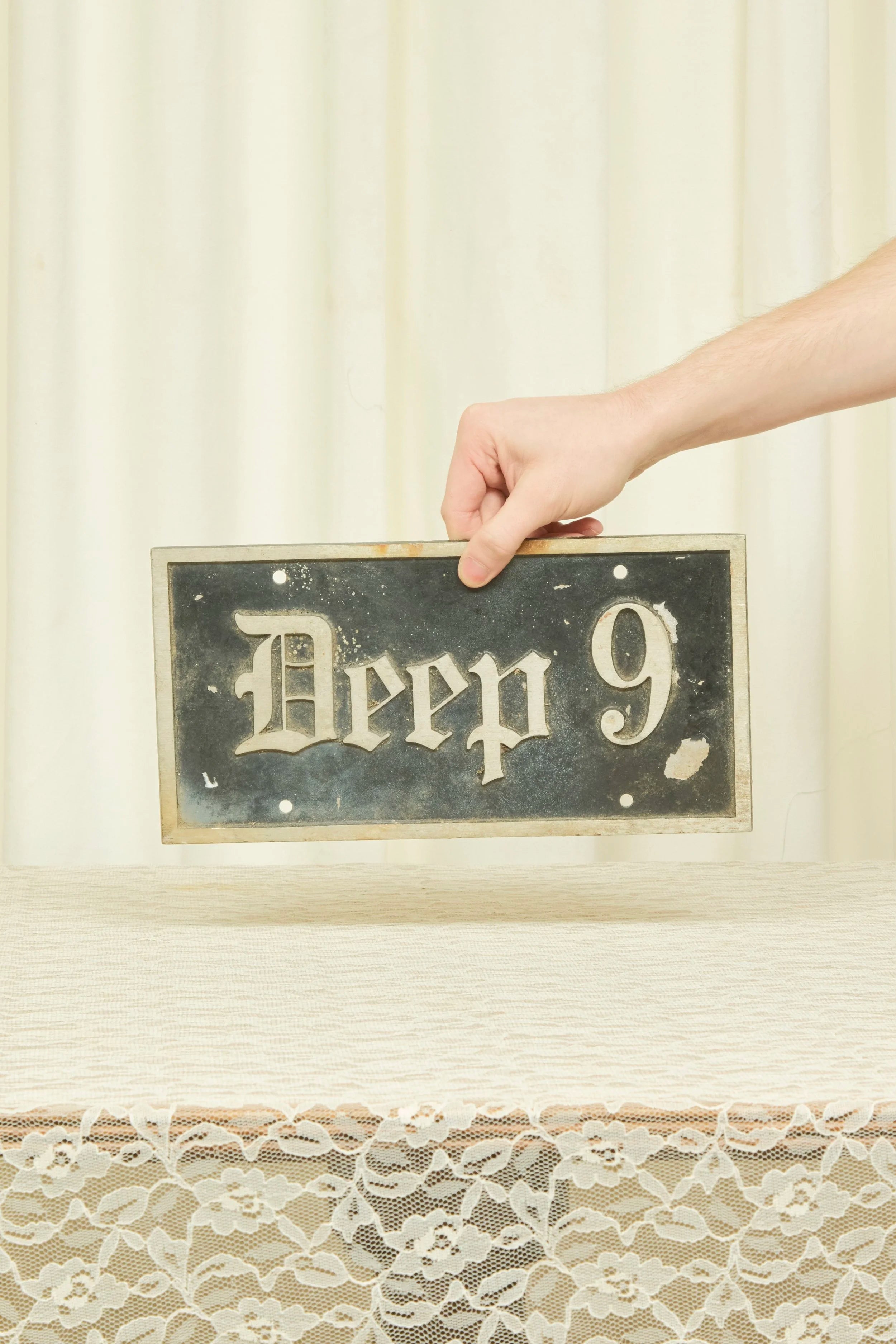 Vintage "Deep 9" Metal Sign