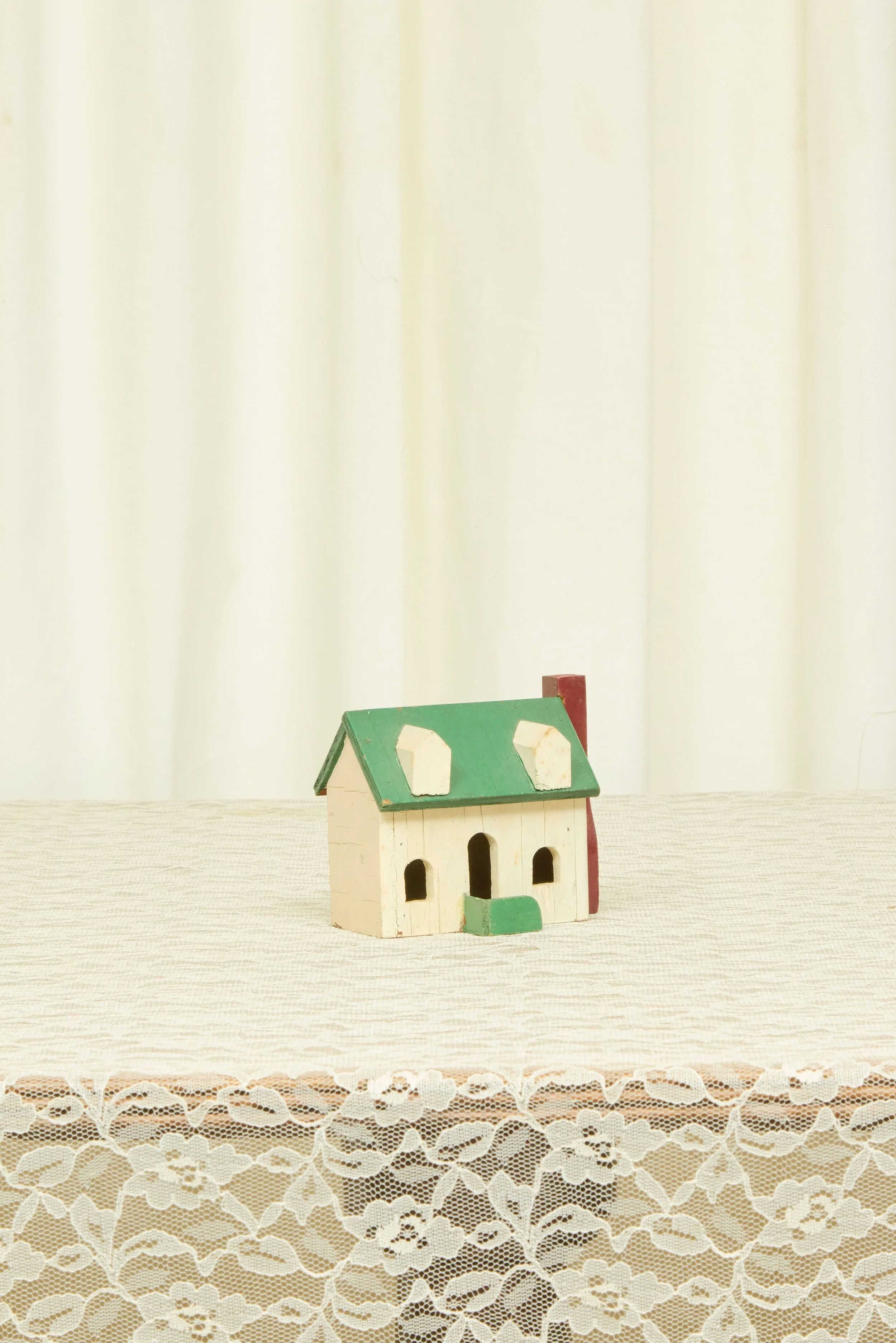 Antique Folk Art Mini Wooden House