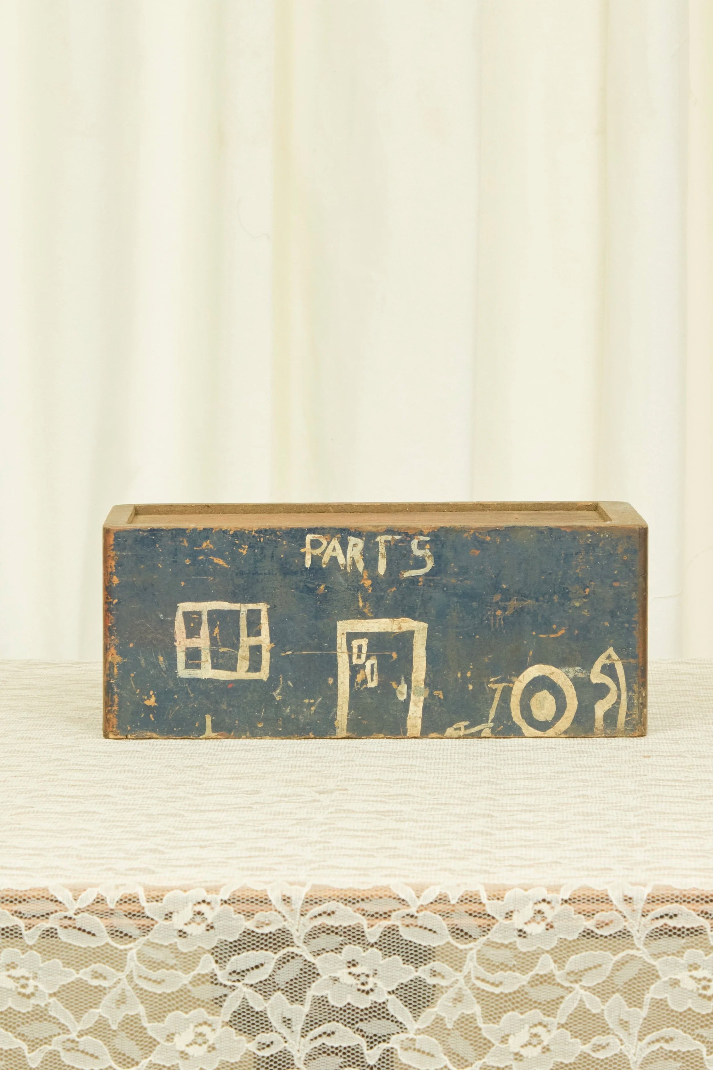 Antique "Parts" Folk Art Box
