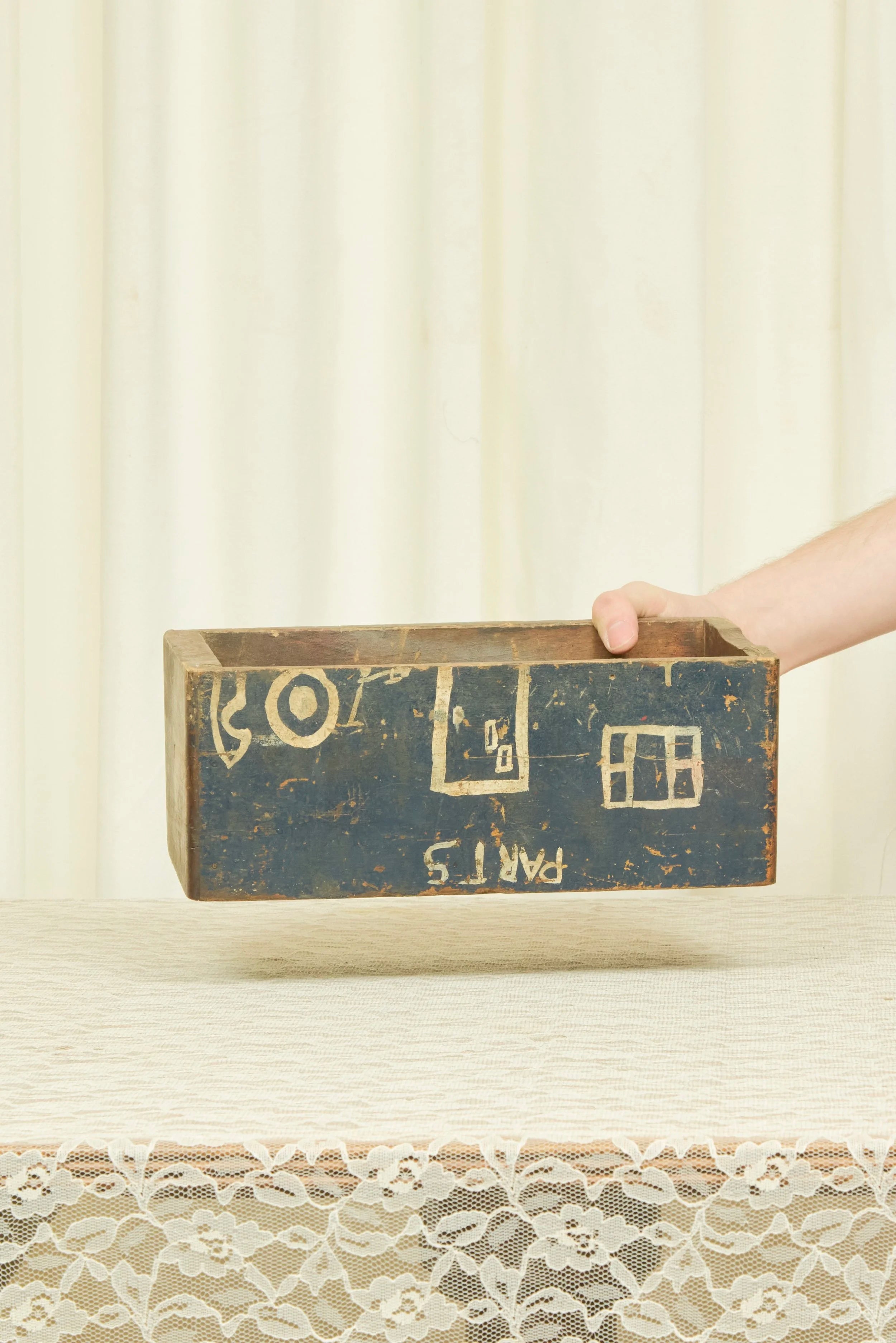 Antique "Parts" Folk Art Box
