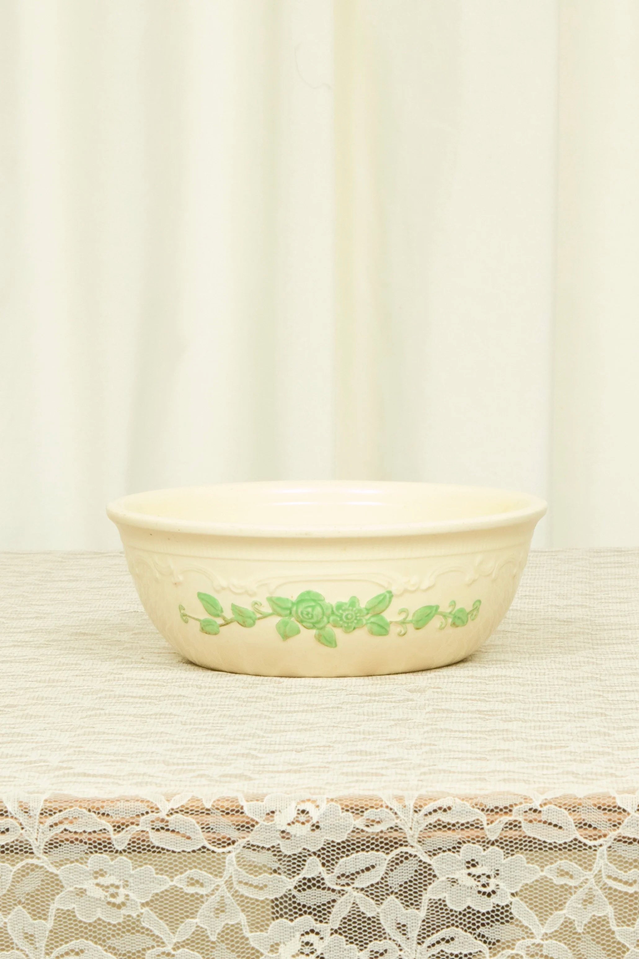 Vintage Floral Ceramic Bowl