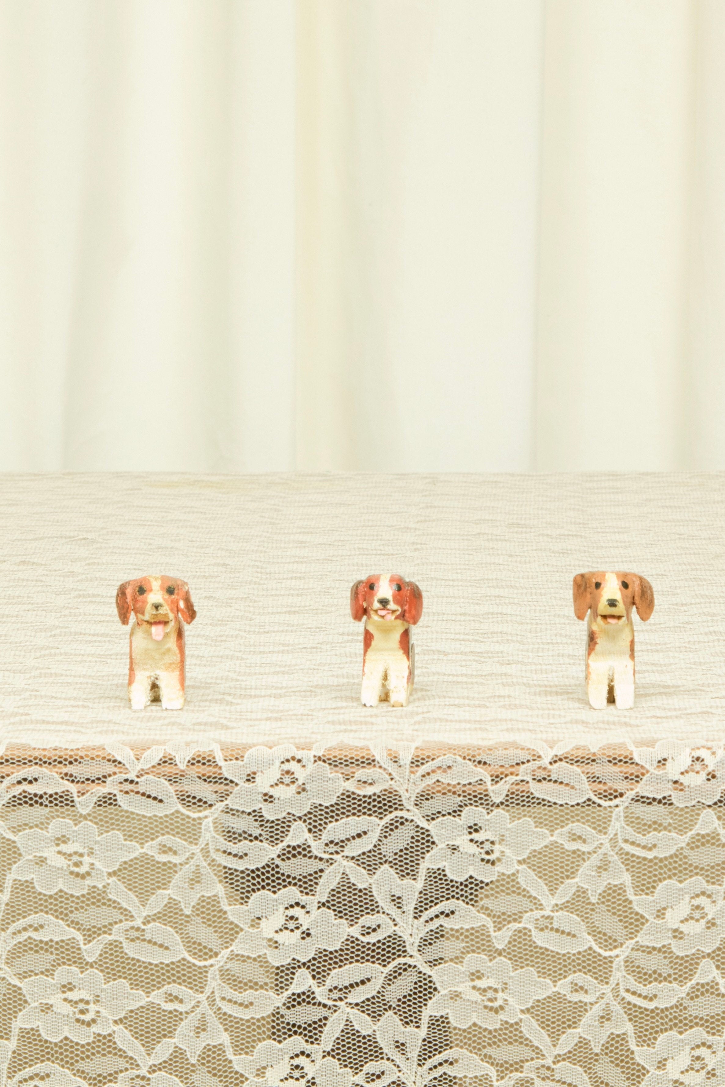 Vintage Folk Art Dog Trio