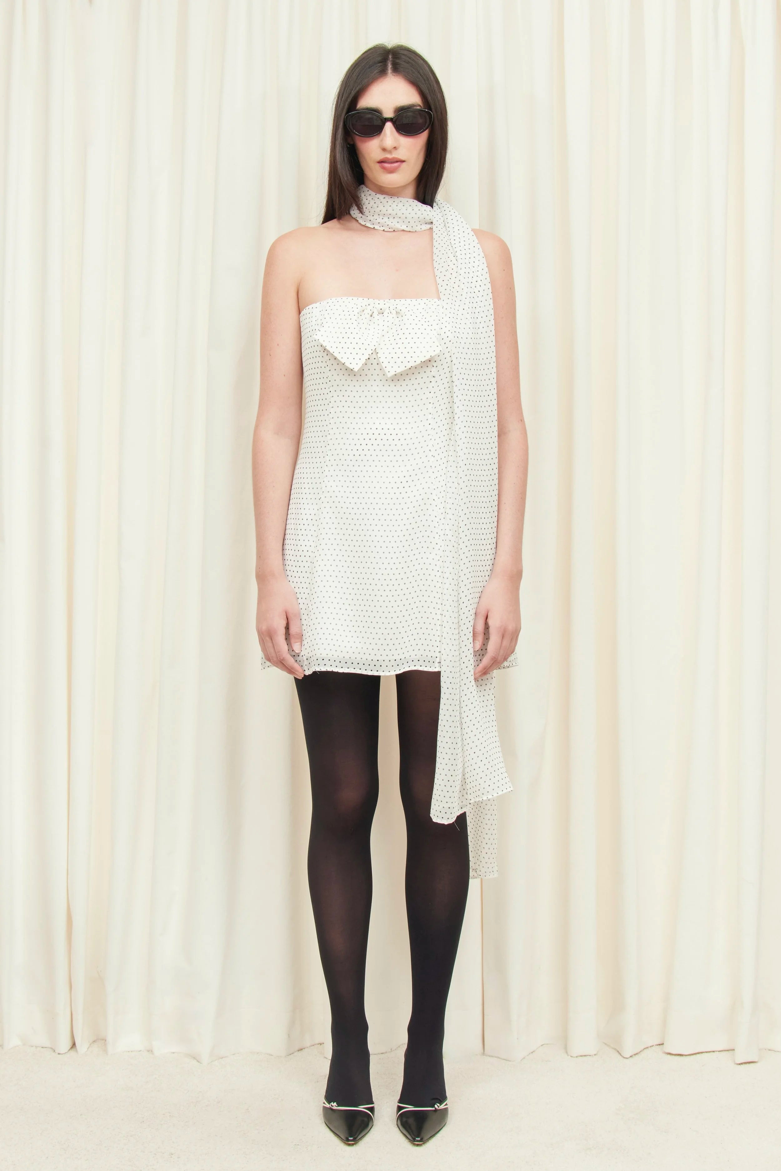 Monica Strapless Mini Dress with Scarf