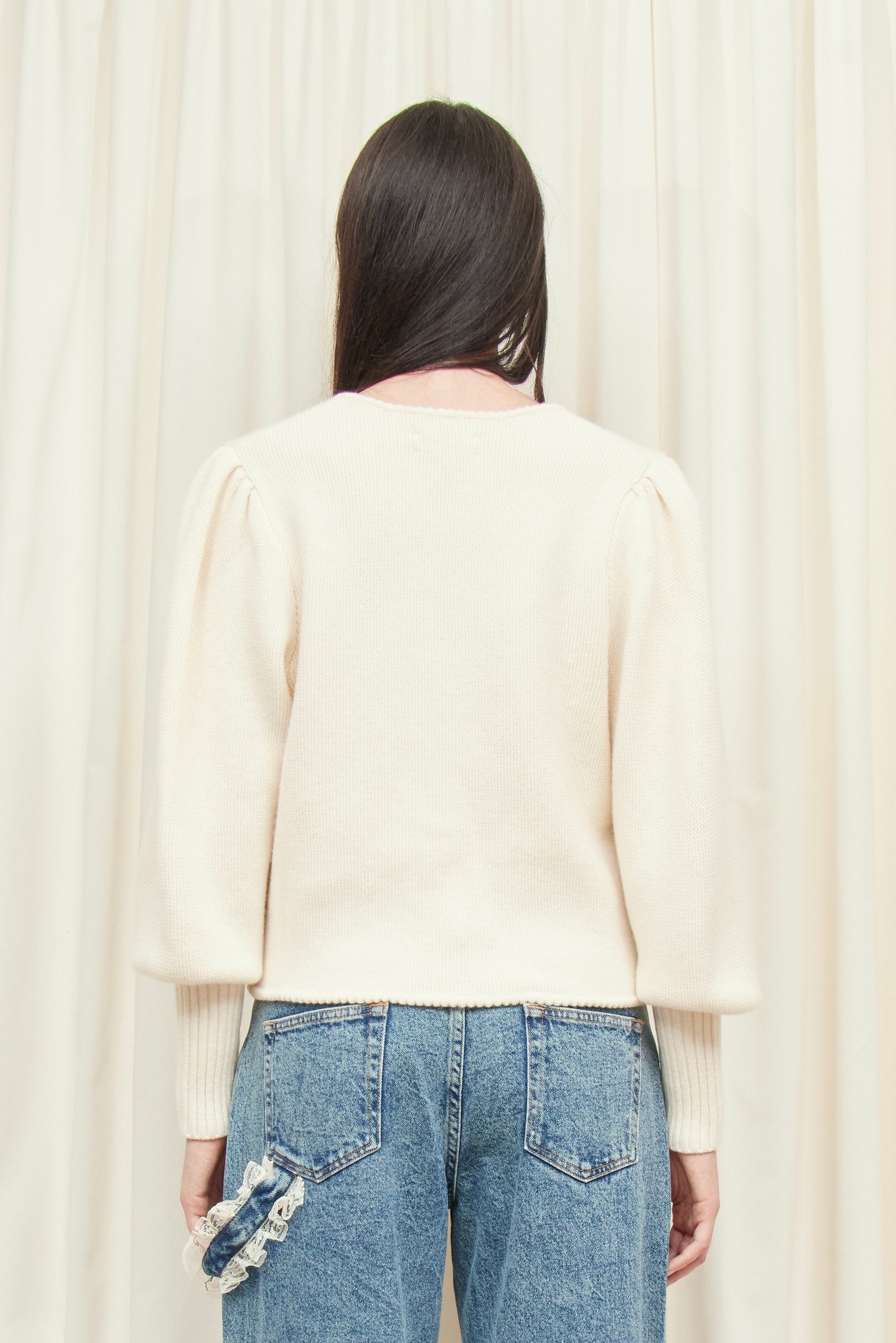 Juliet Puff Sleeve Cardigan Sweater