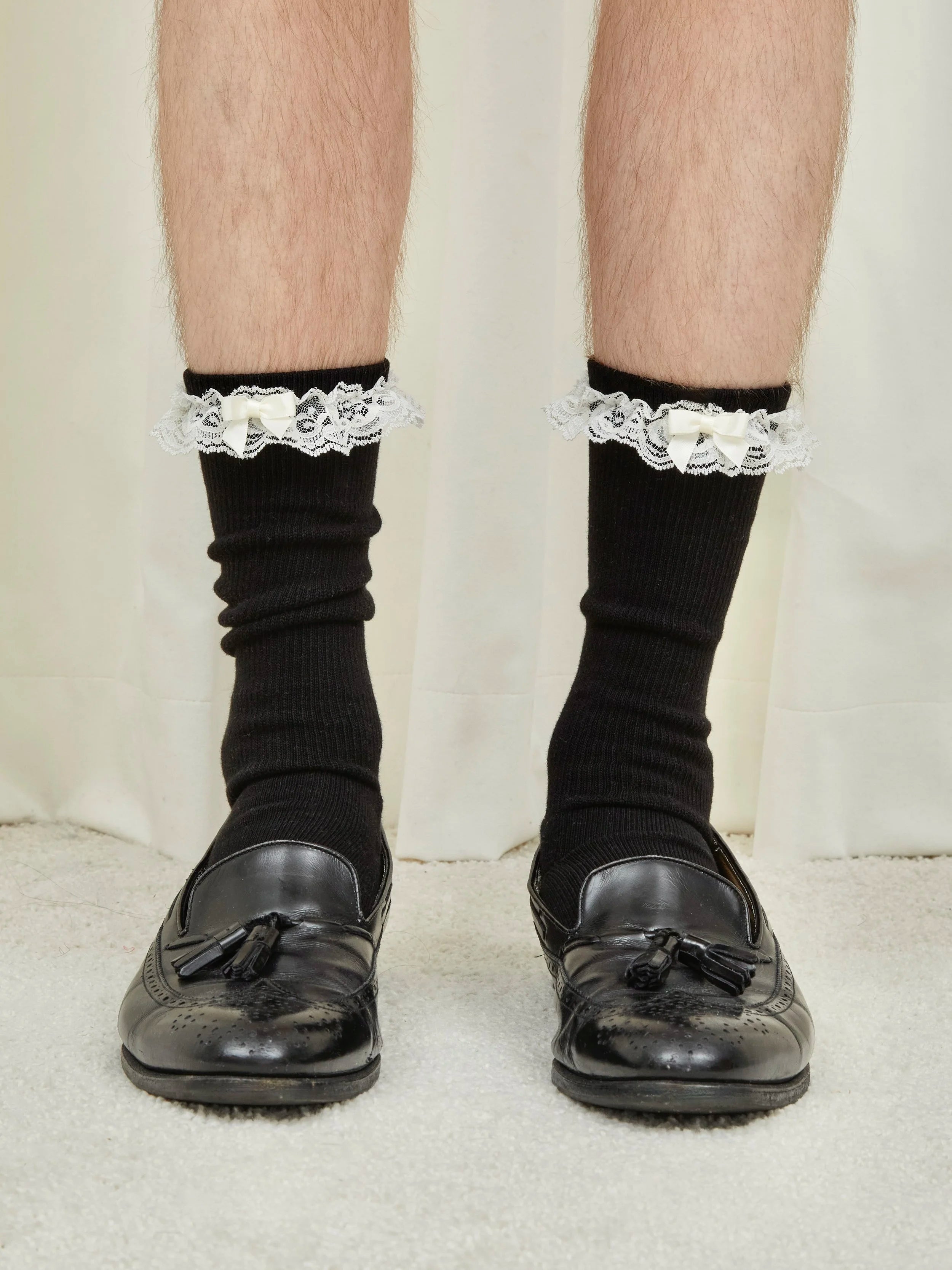 Bobby Lace Trim House Socks