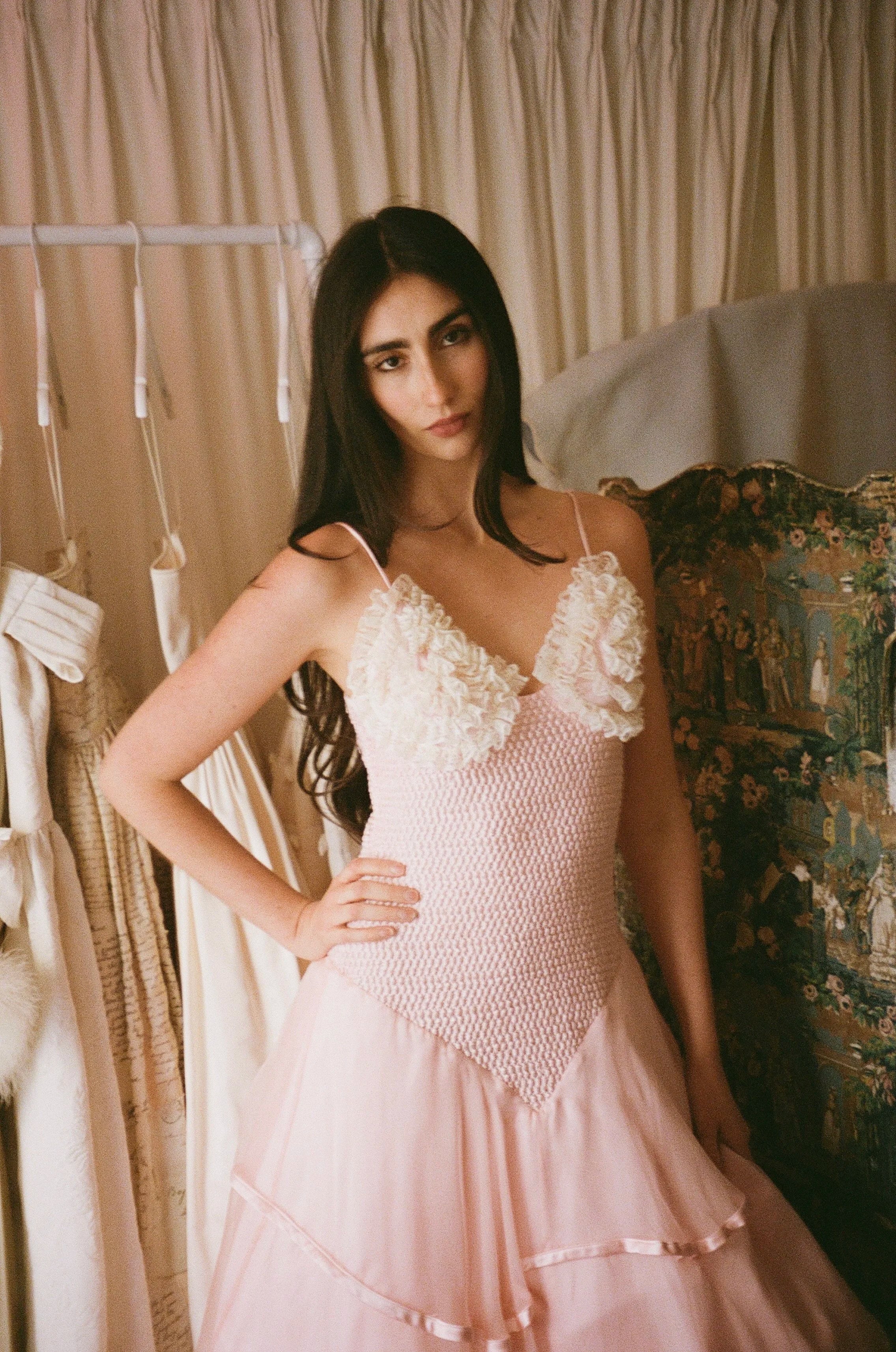 Henrietta Lace Smocked Midi Dress