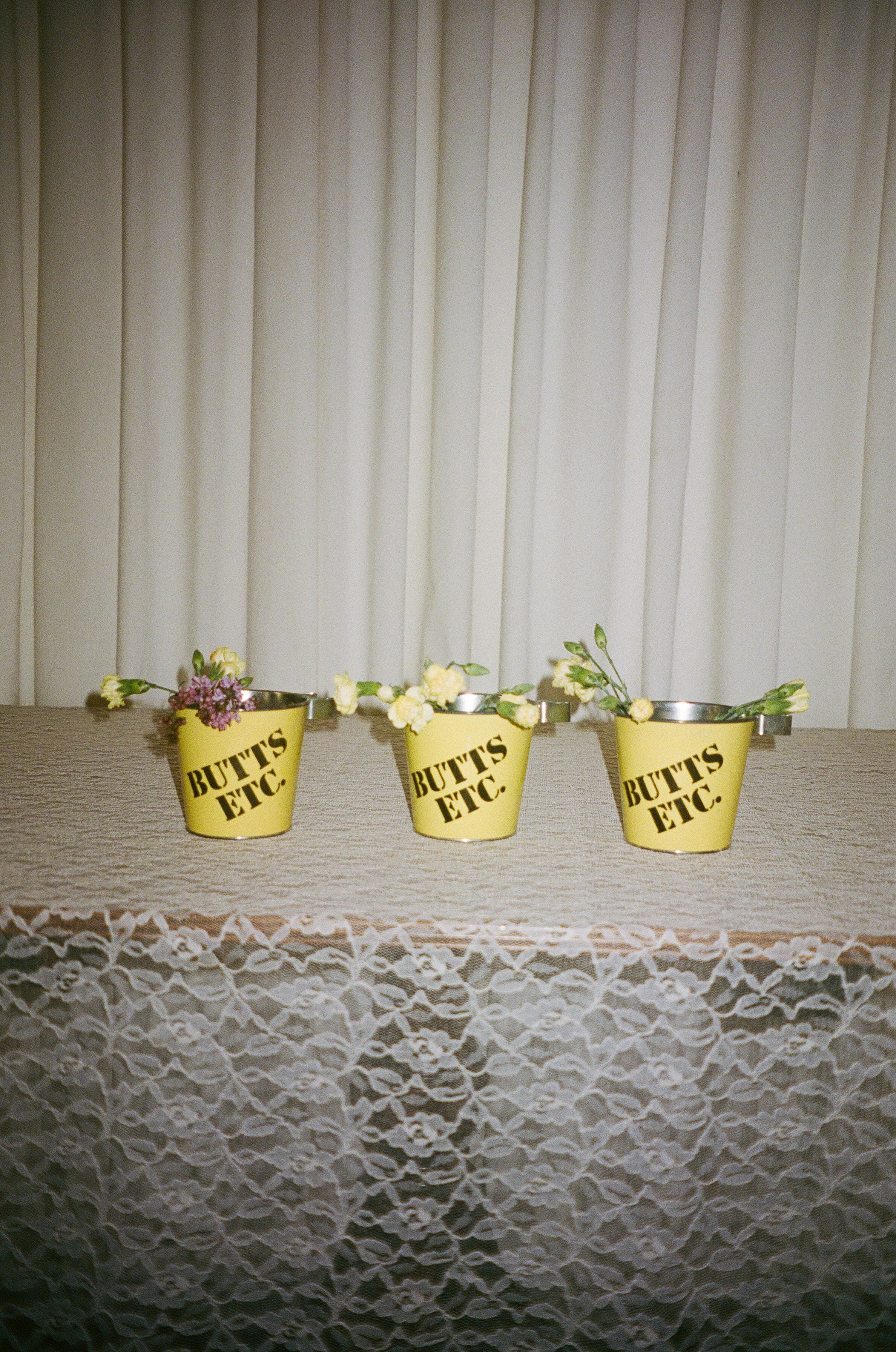 Vintage "Butts" Ashtray Bucket