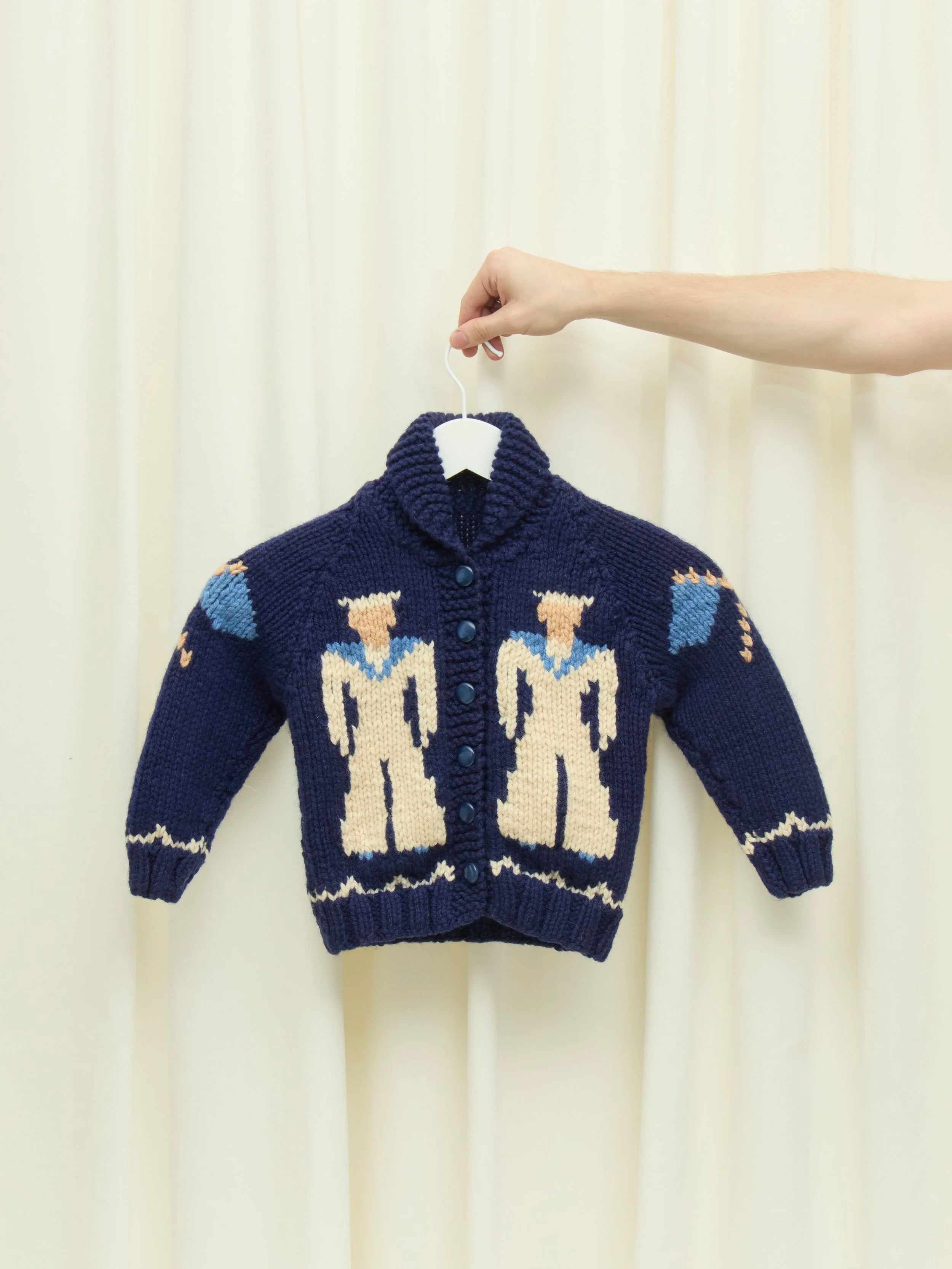 Vintage Children's Hand Knit Nautical Sweater