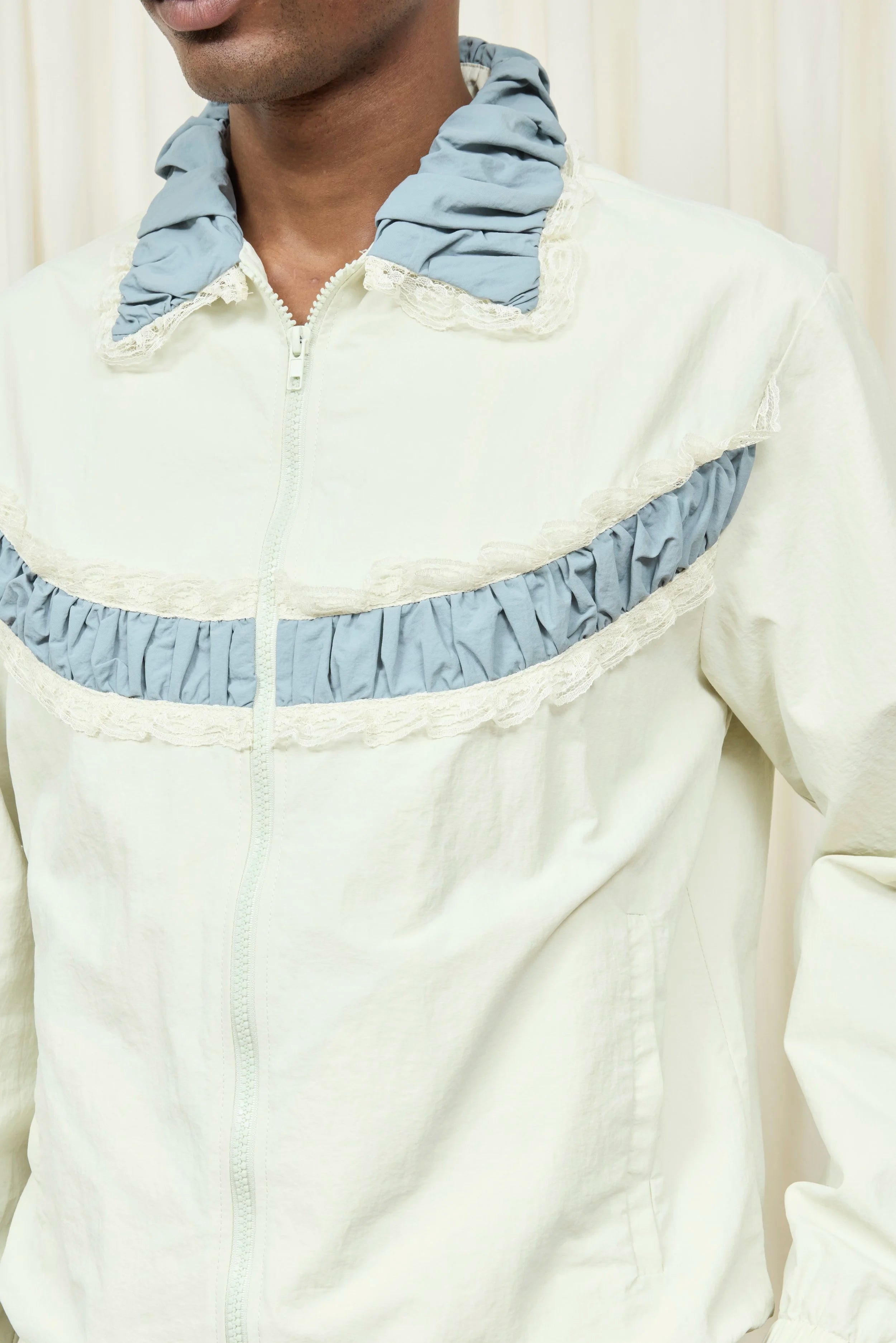 Kennedy Ruched Stripe Track Jacket