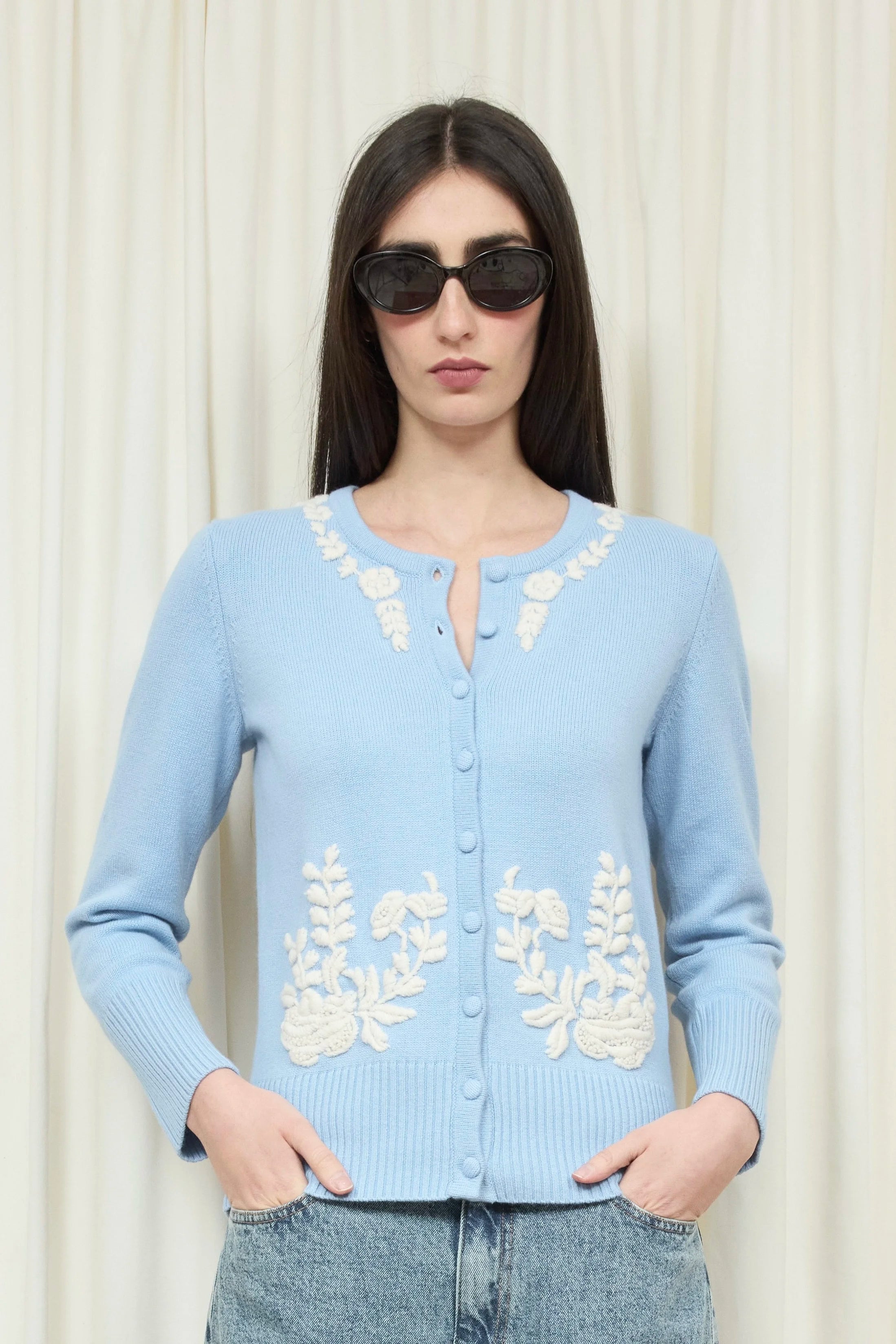 Gladys Hand Embroidered Cardigan