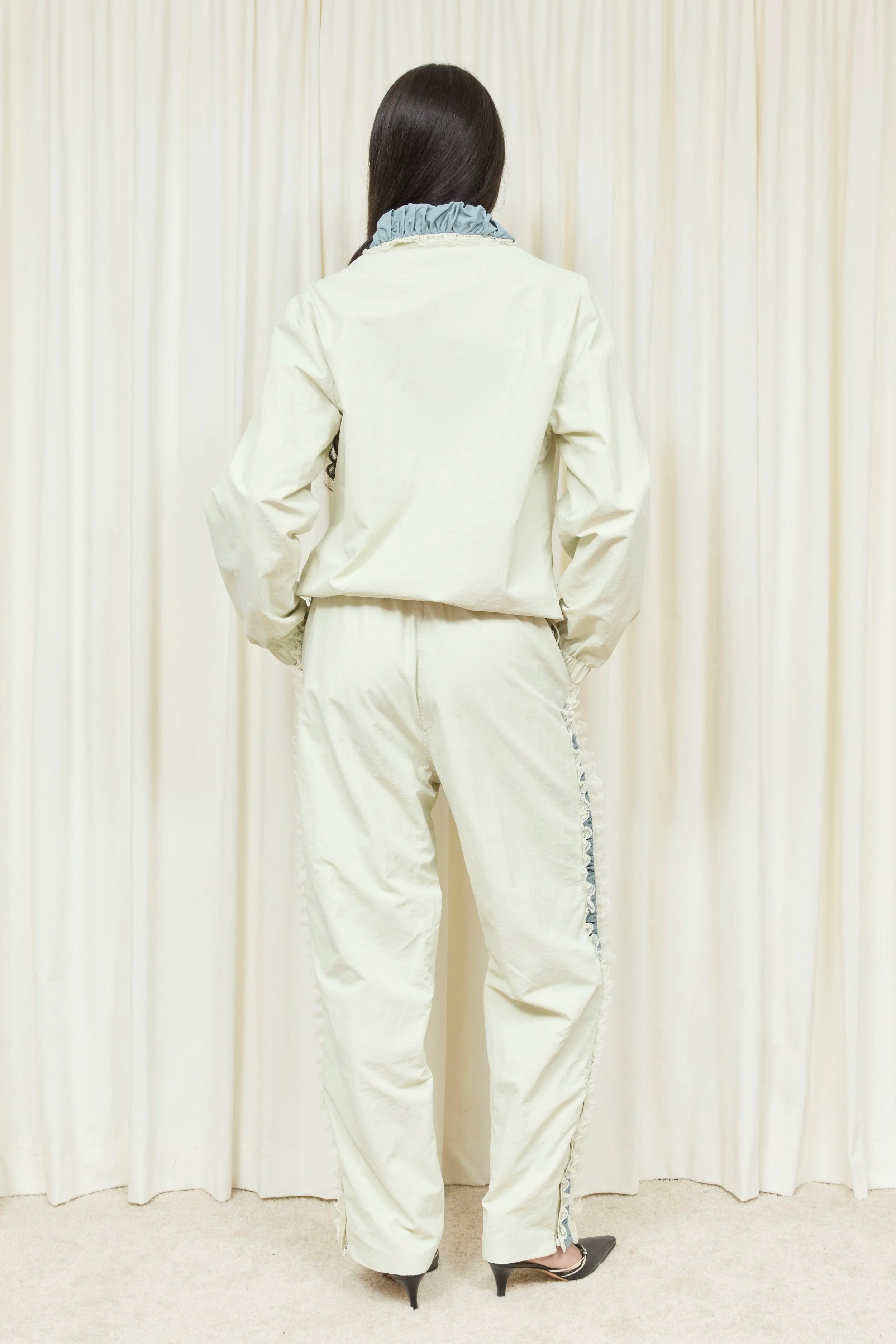 Wilbur Ruched Stripe Windbreaker Pant
