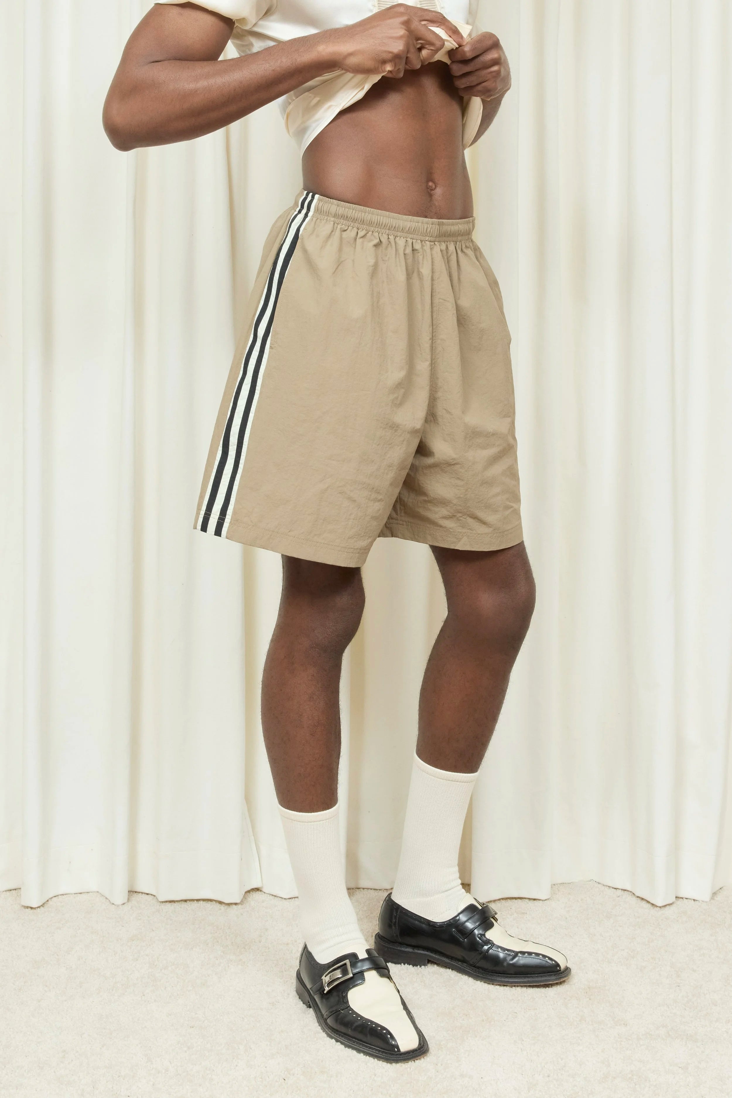Wilbur Stripe Windbreaker Short