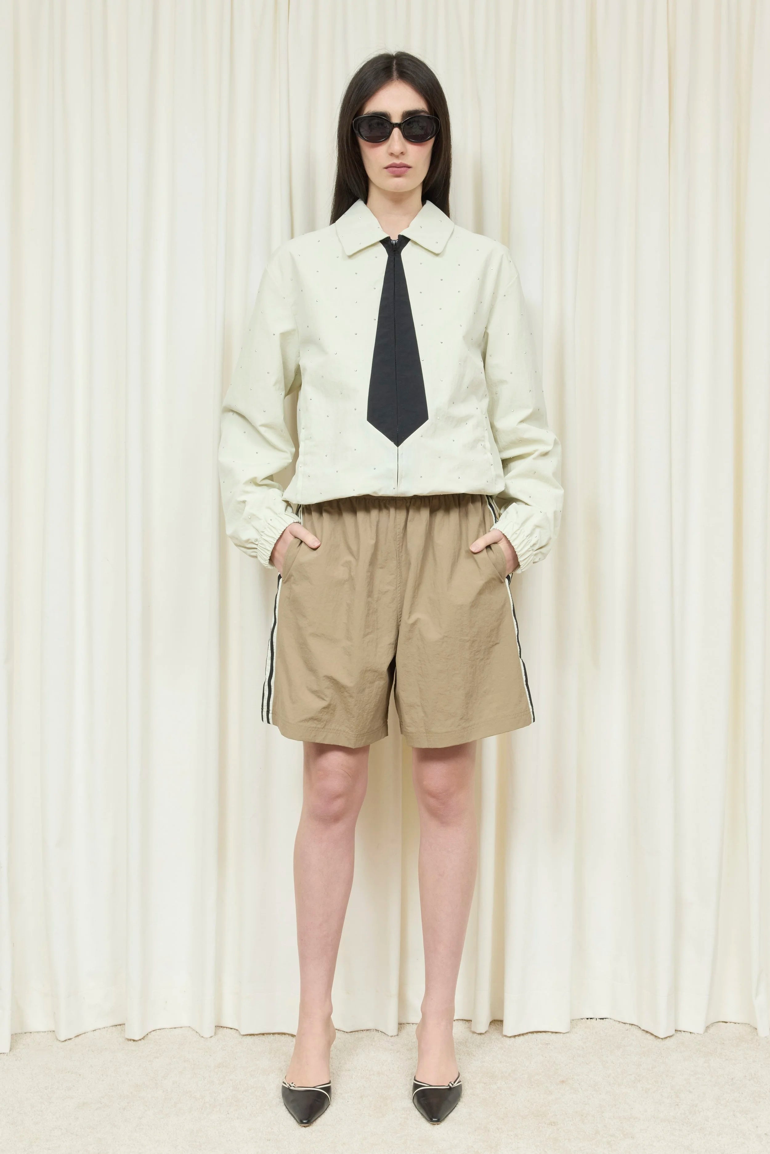 Wilbur Stripe Windbreaker Short