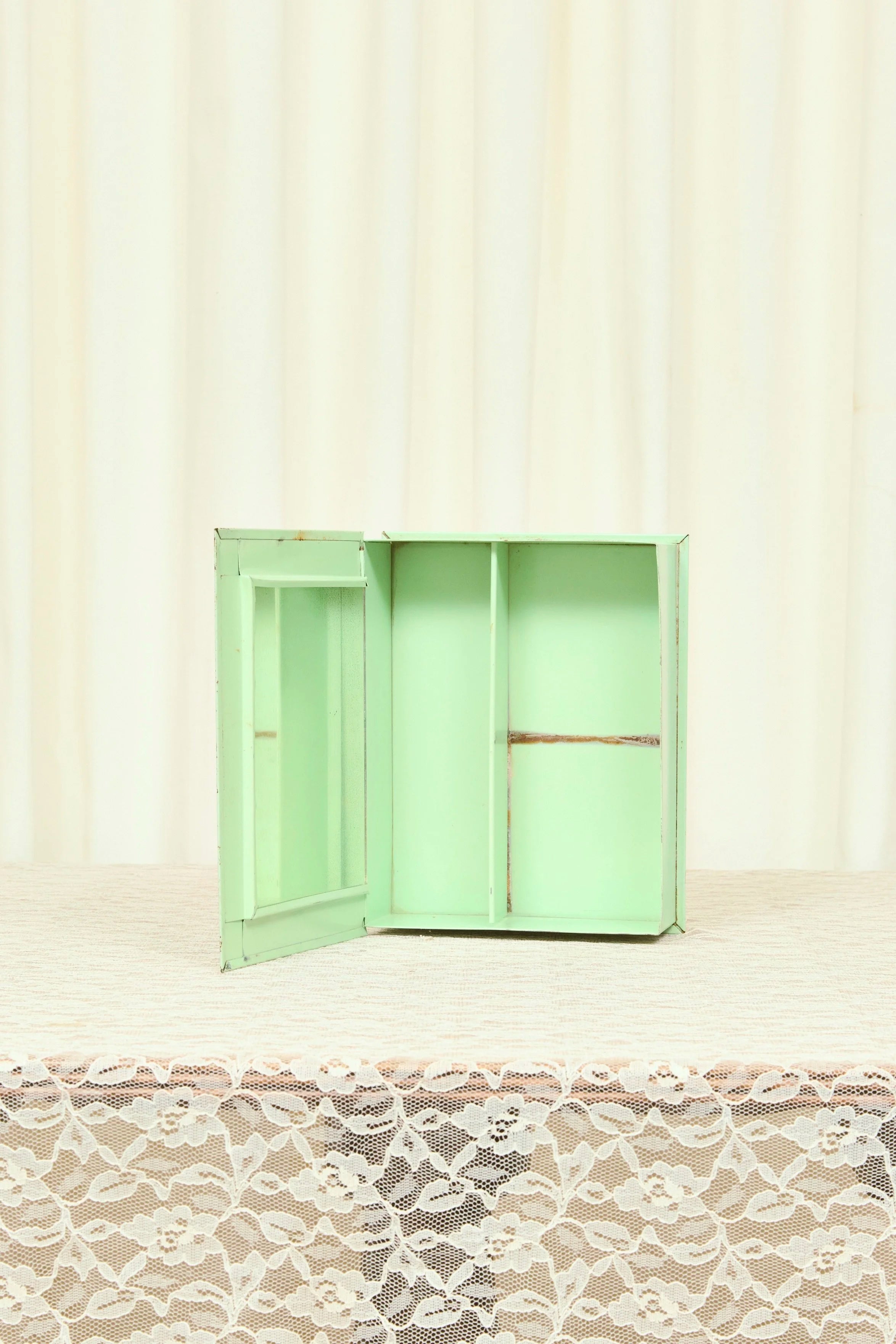 Vintage Floral Painted Trinket Box