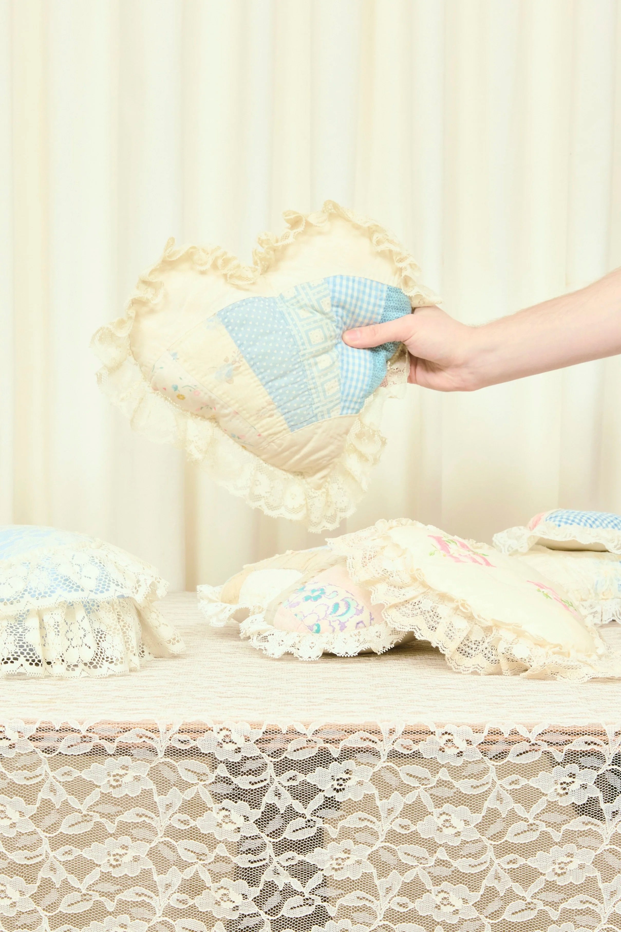 Vintage "ME" Vain Mini Heart Pillow