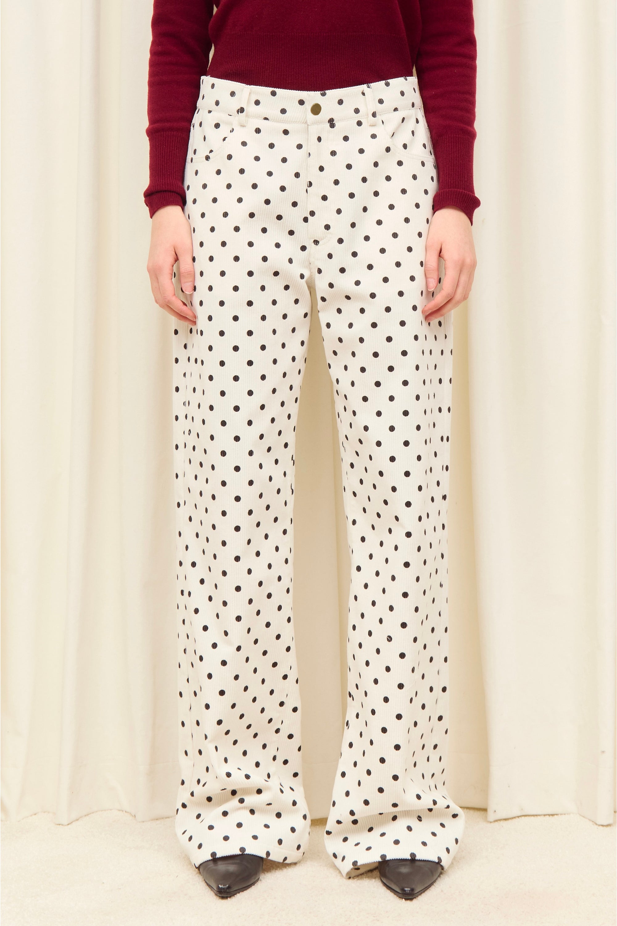 Sid Loop Polkadot Corduroy Pant