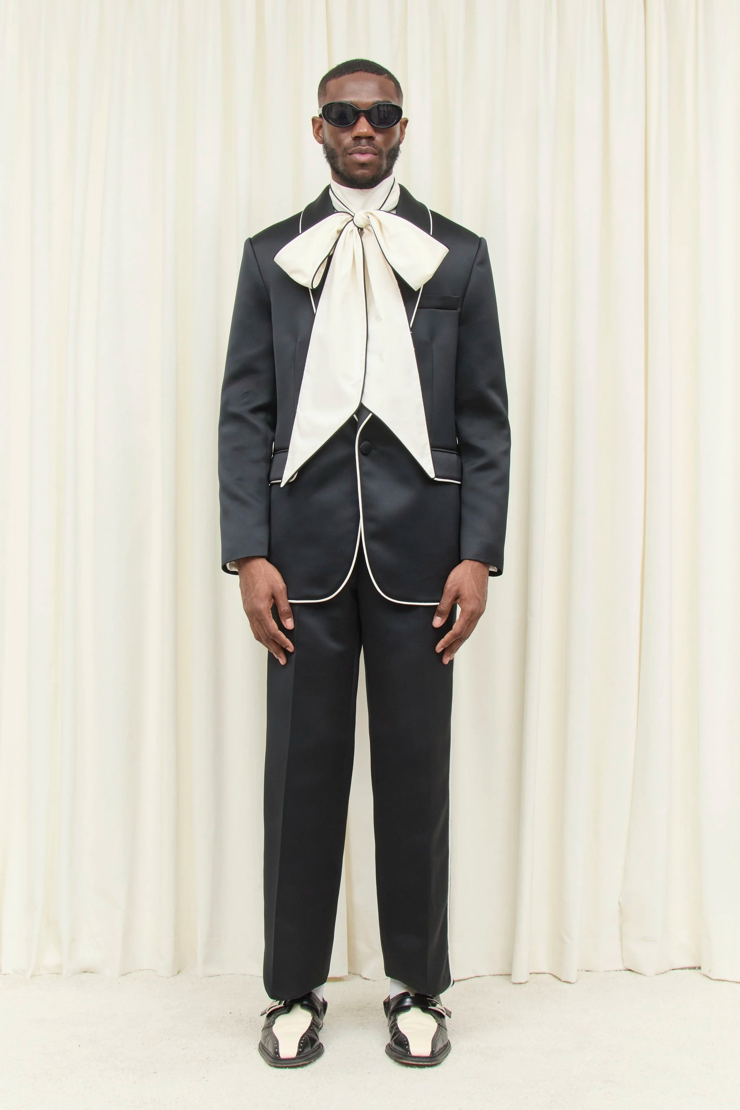 Willie Piped Satin Trouser