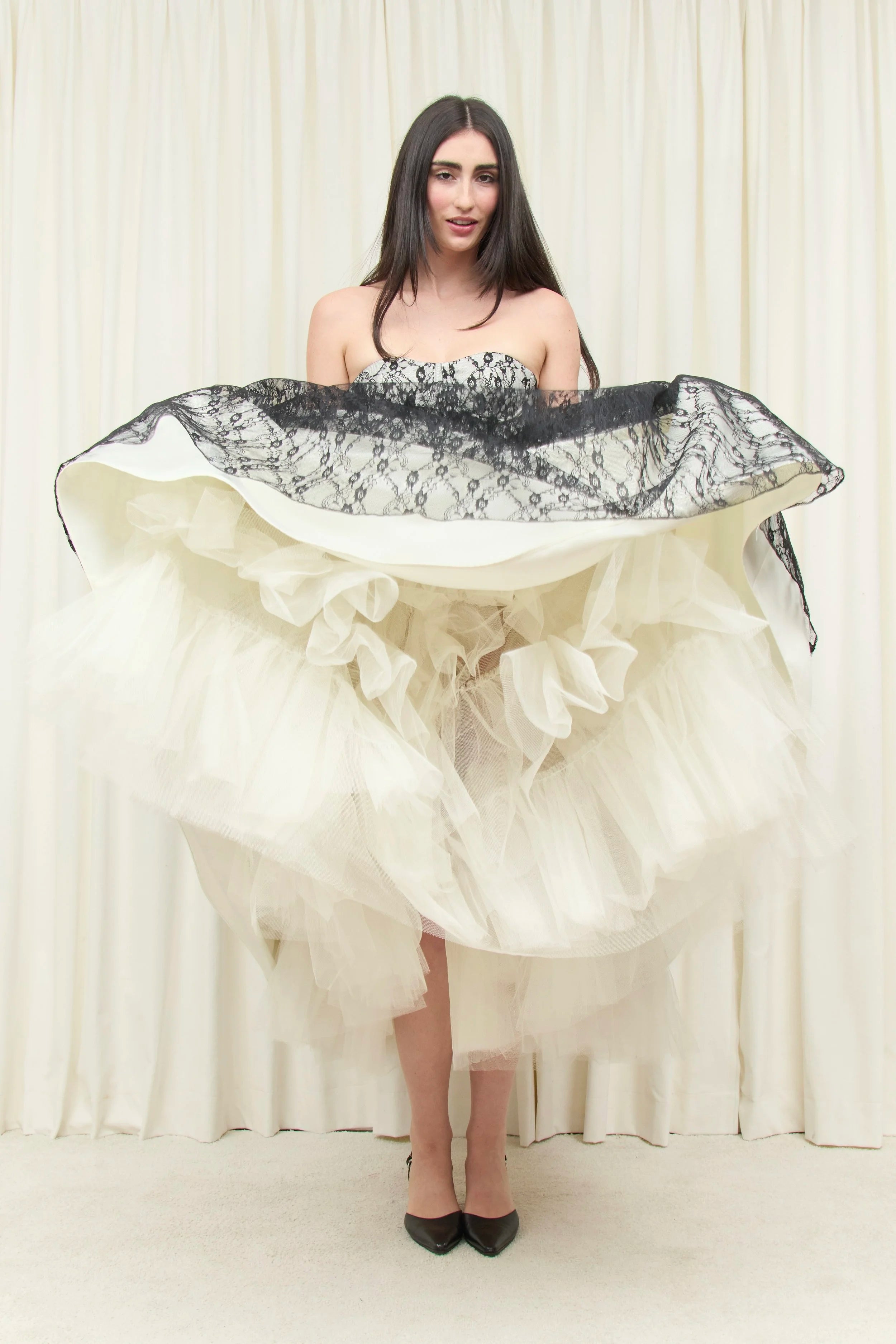 Percy Lace Layered Ballgown
